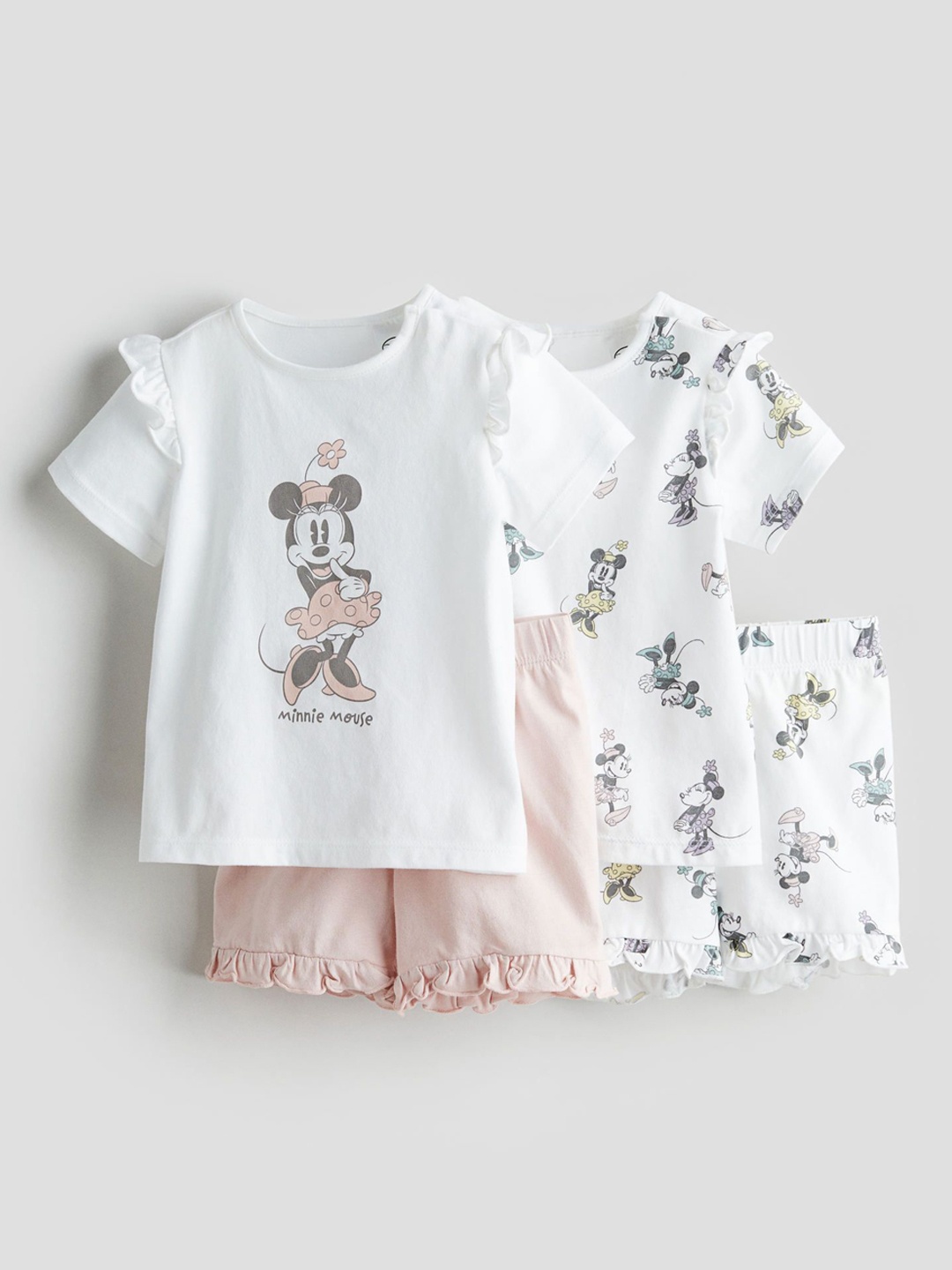 

H&M Infant Boys Pack Of 2 Printed Pure Cotton Night Suits, White