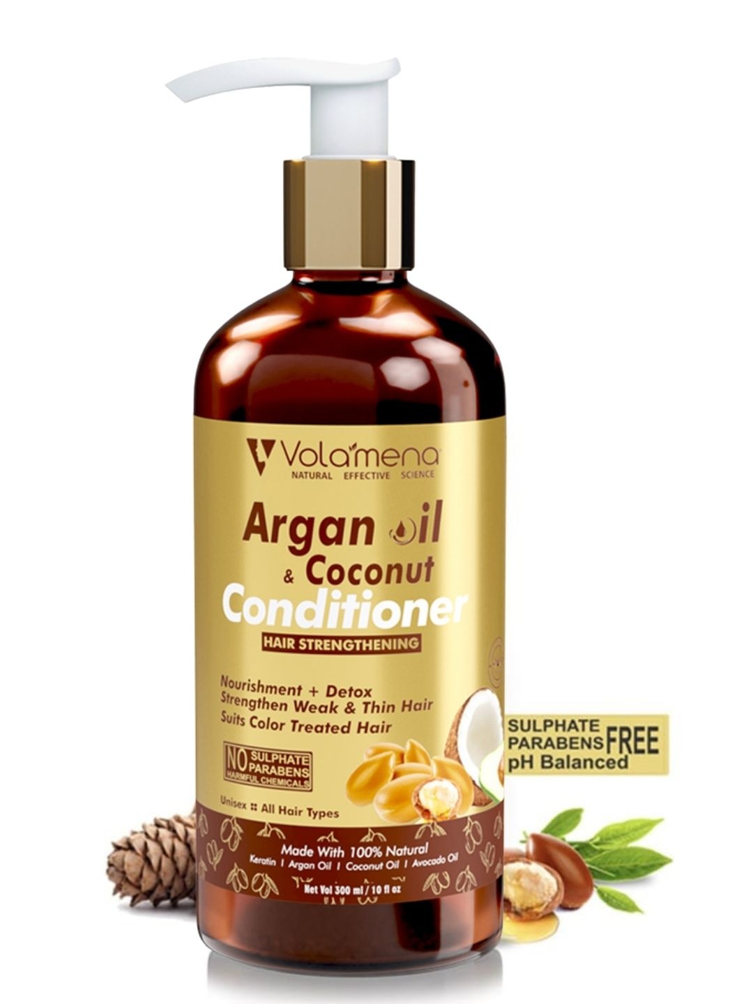 

Volamena Argan Oil Hair Strengthening Conditioner- 300ml, Off white