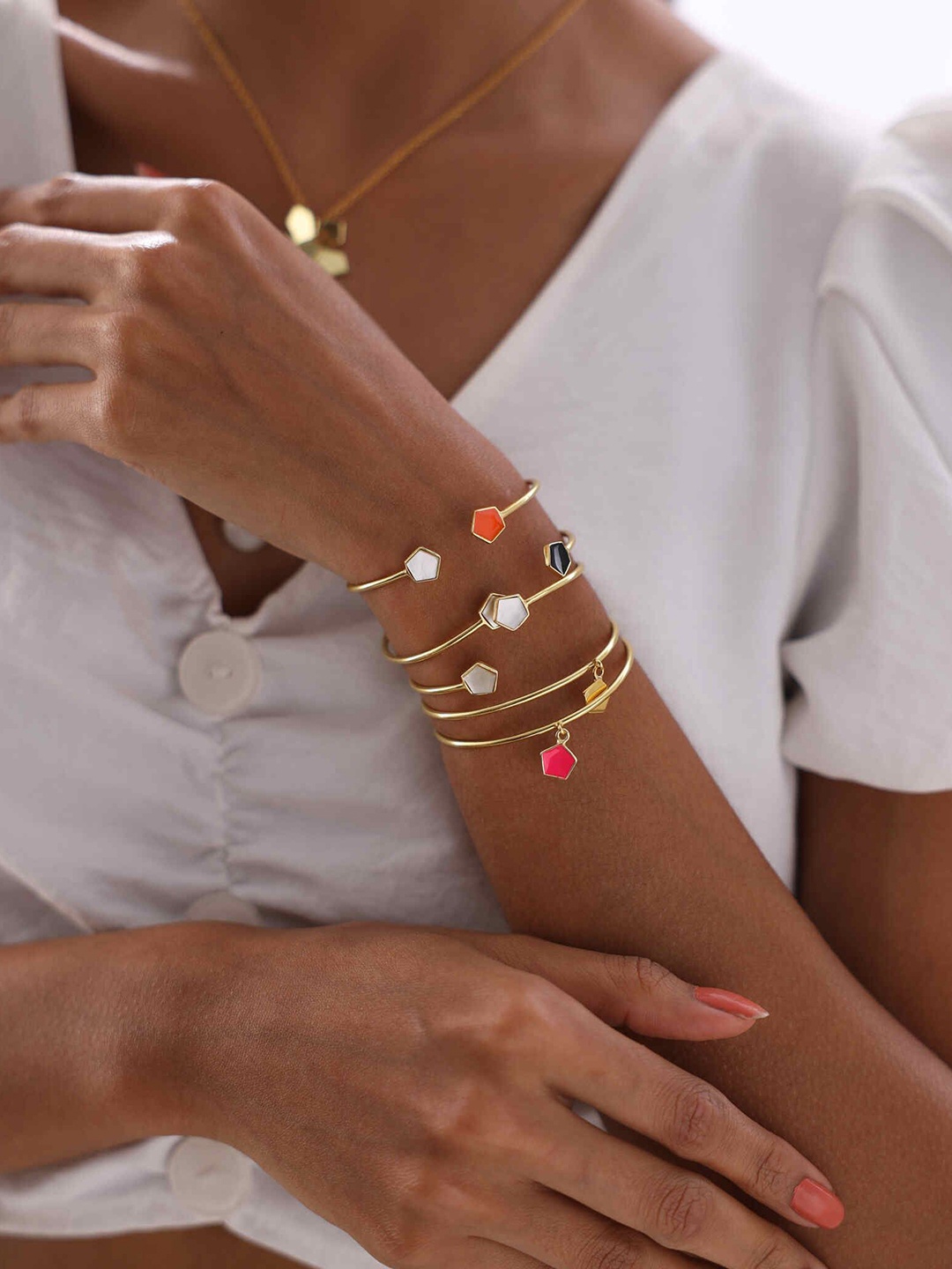 

Varnika Arora Gold-Plated Cuff Bracelet
