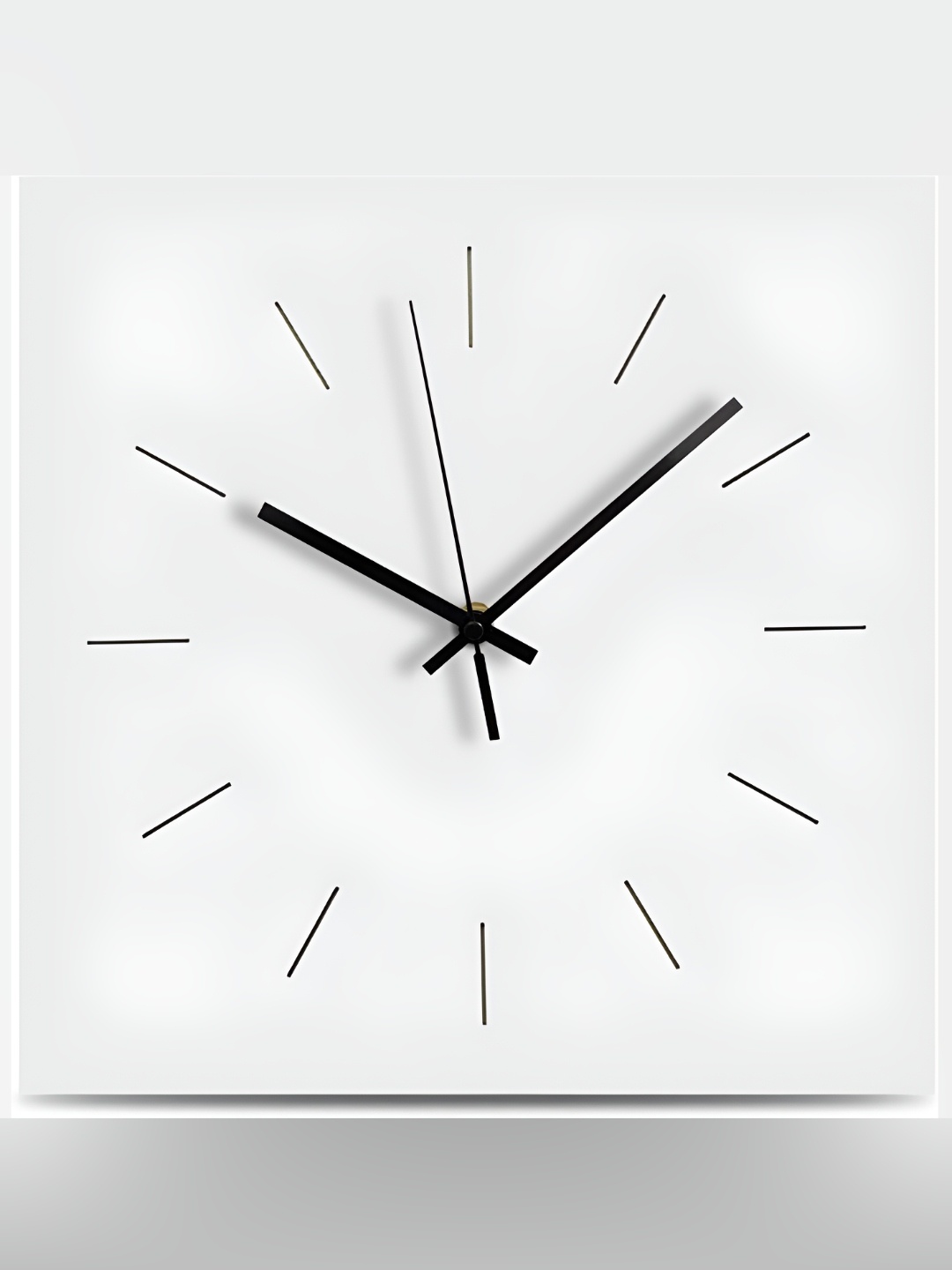 

QEZNEF White Square Shaped Contemporary Analogue Wooden Wall Clock