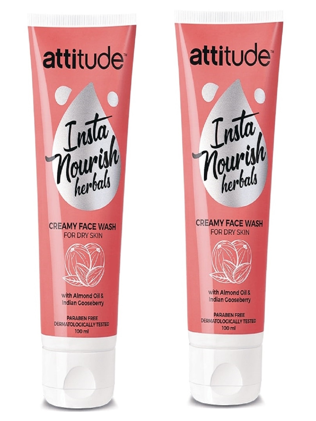 

Amwayy Set Of 2 Attitude Insta Nourish Herbals Creamy Face Wash- 100ml Each, Na