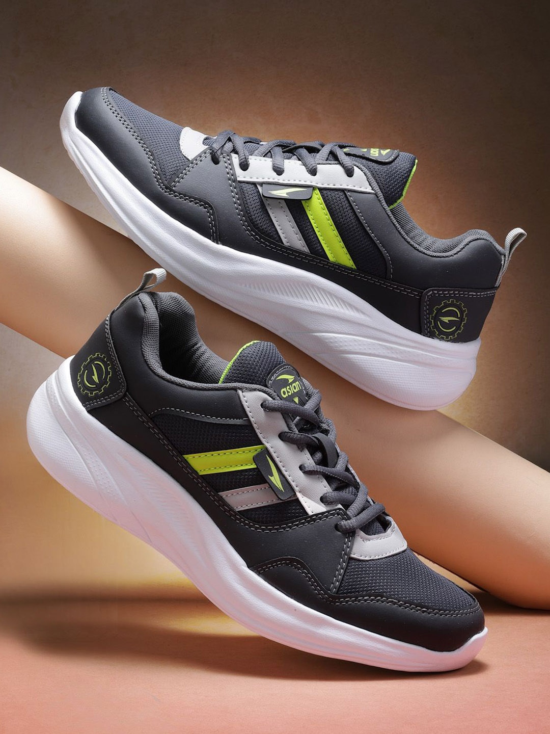 

ASIAN Men Solid Smart Casual Lace-Ups Mesh Sneakers, Grey