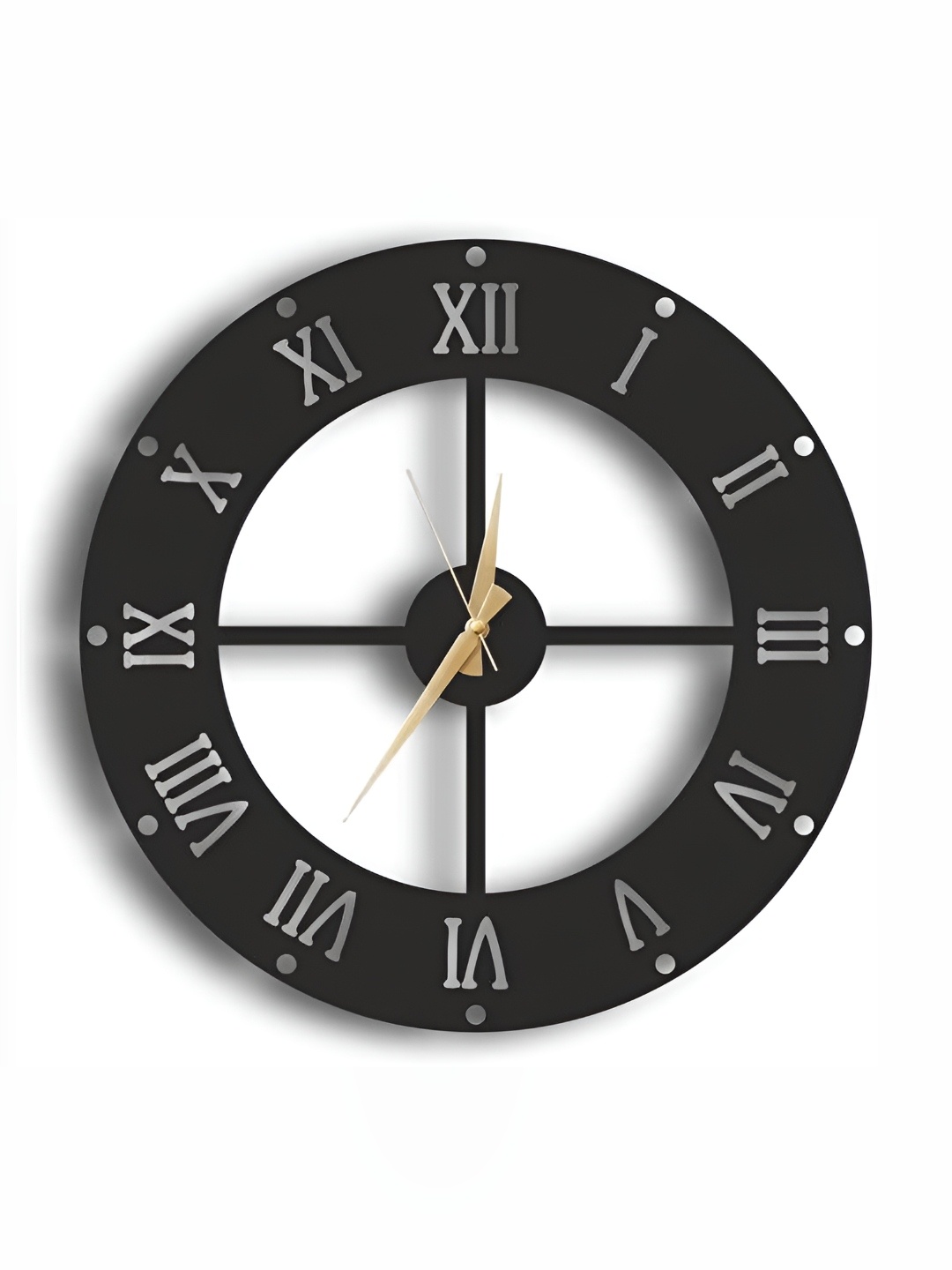 

QEZNEF Black and White Wooden Textured Analogue Contemporary Wall Clock