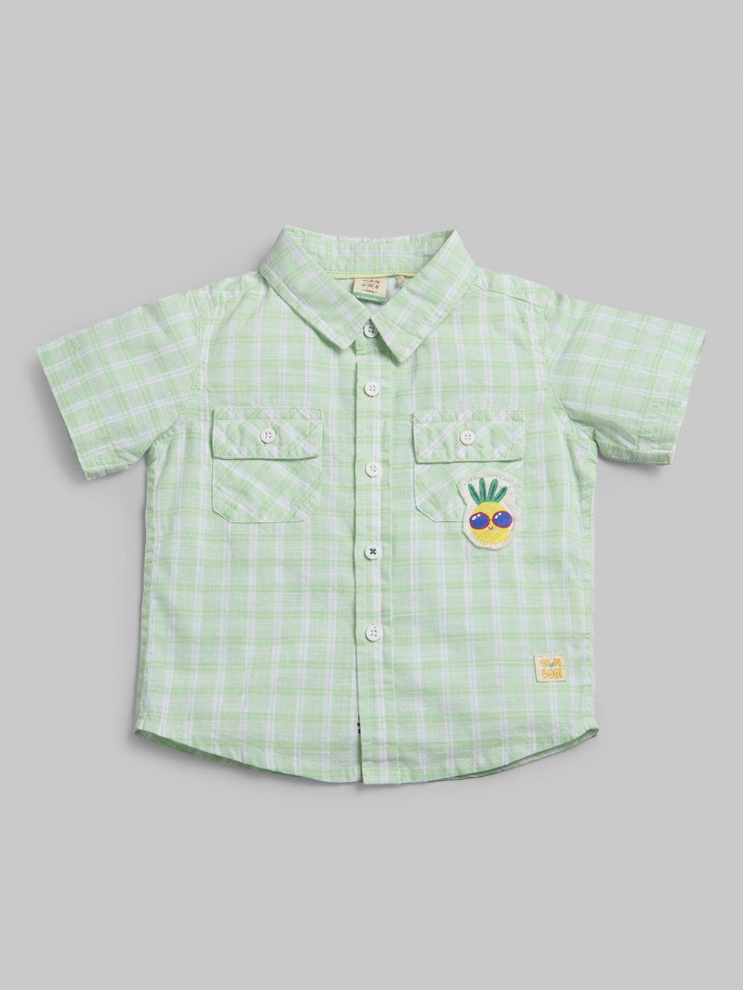 

Ed-a-Mamma Baby Boys Premium Shepherd Checks Opaque Checked Casual Shirt, Green