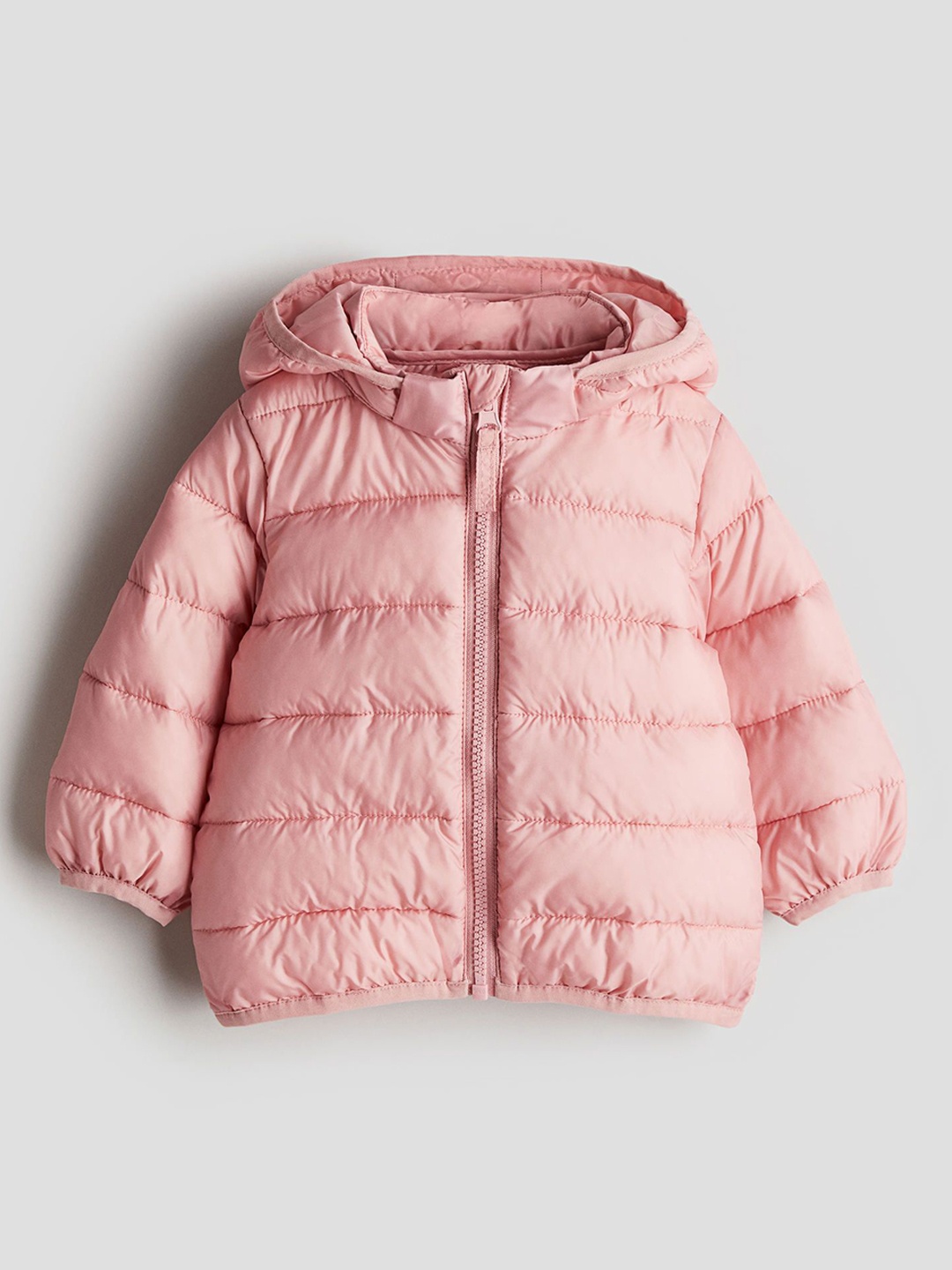 

H&M Boys Self Design Puffer Hoodie, Pink