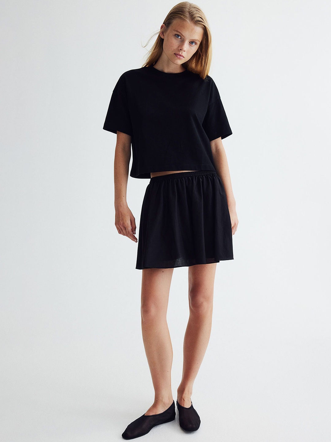 

H&M Skort Mini Skirts, Black