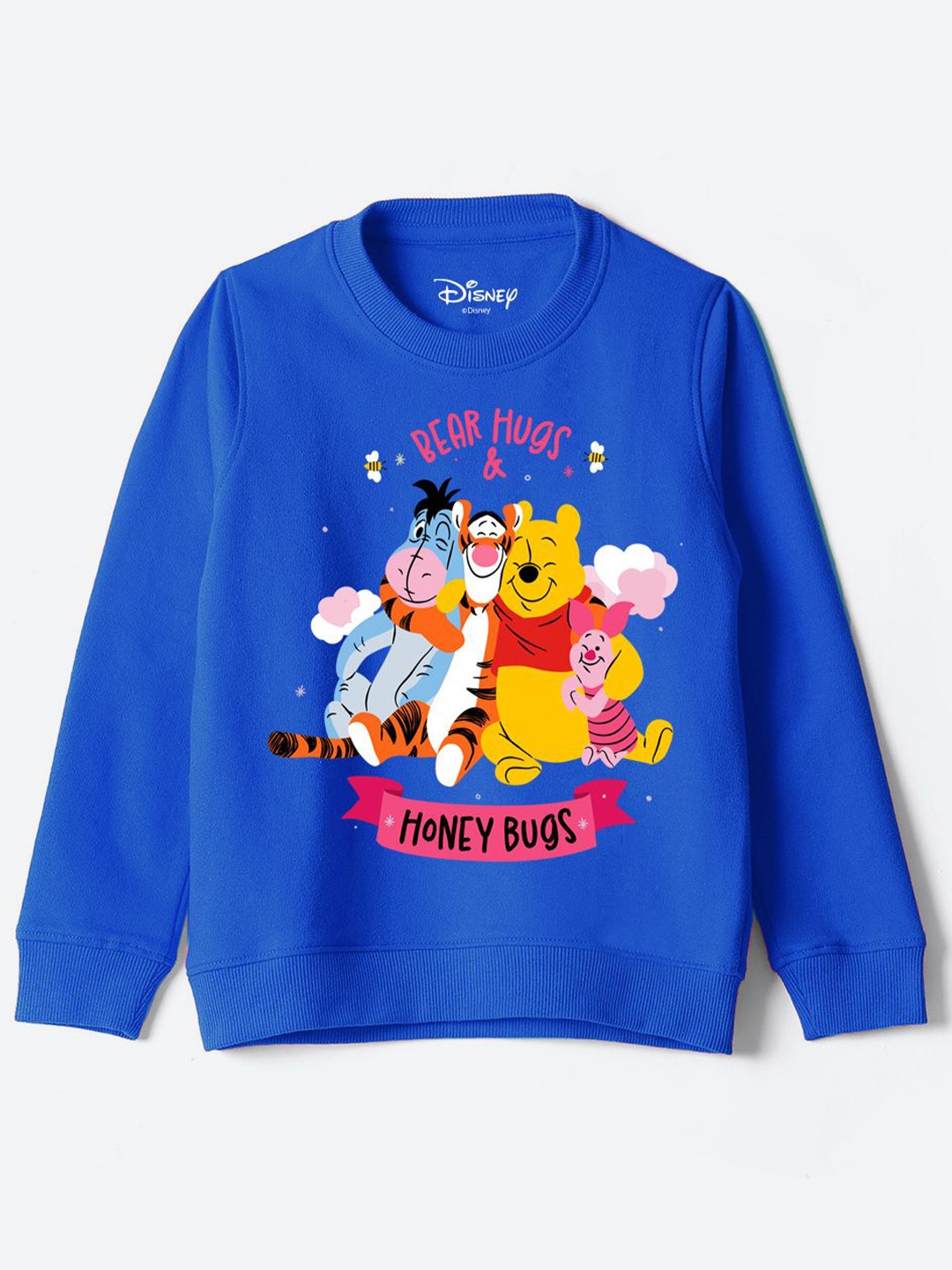 

YK Disney Boys Graphic Printed Round Neck Cotton Pullover Sweatshirt, Blue