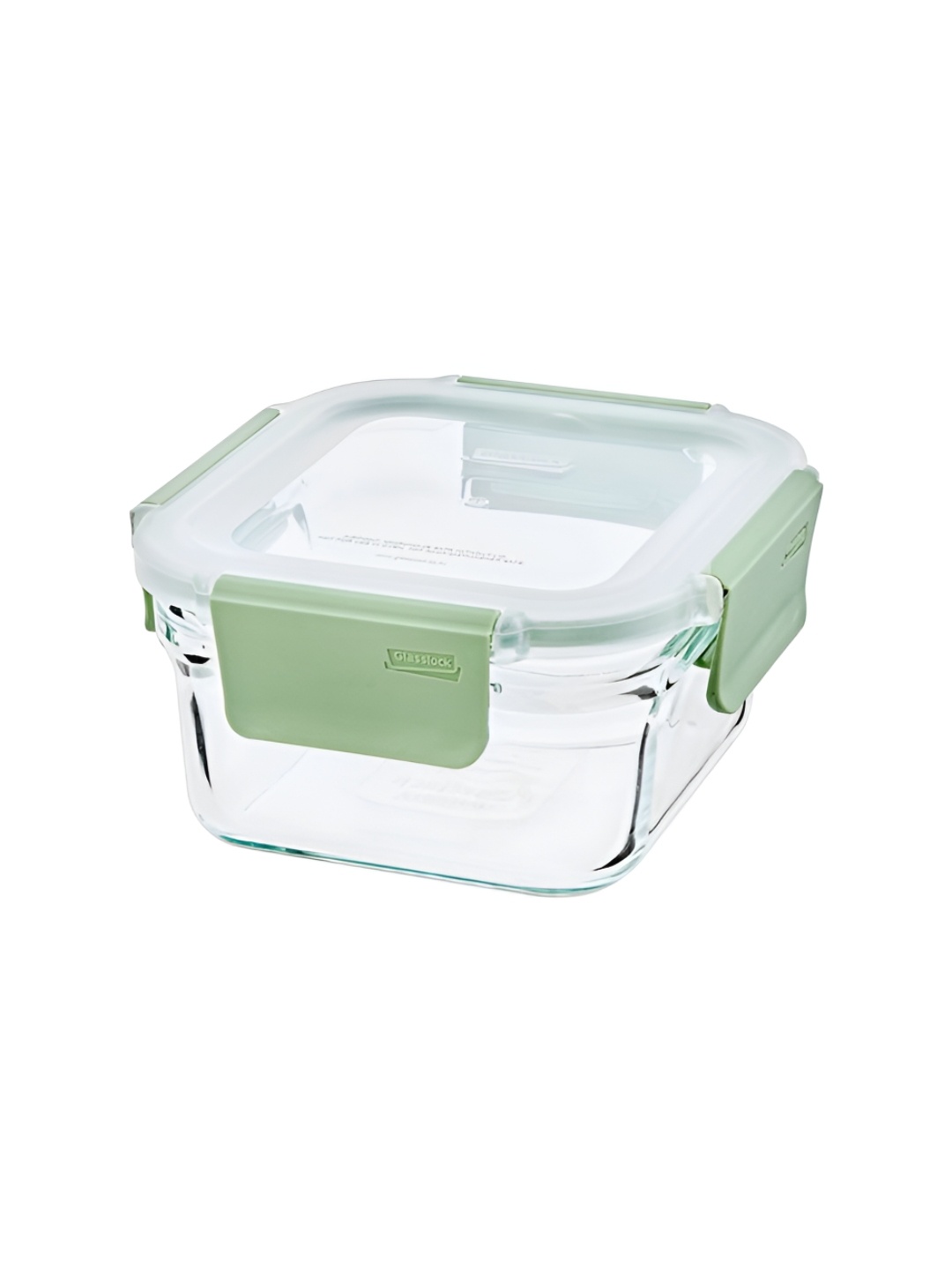 

Glasslock Transparent & Teal Green Glass Microwave Safe Fridge Container 160 ml