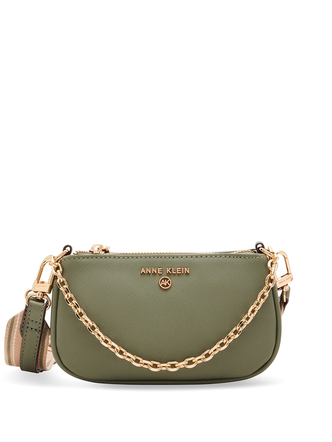 

ANNE KLEIN Crossbody Sling Bag with Tasselled, Olive