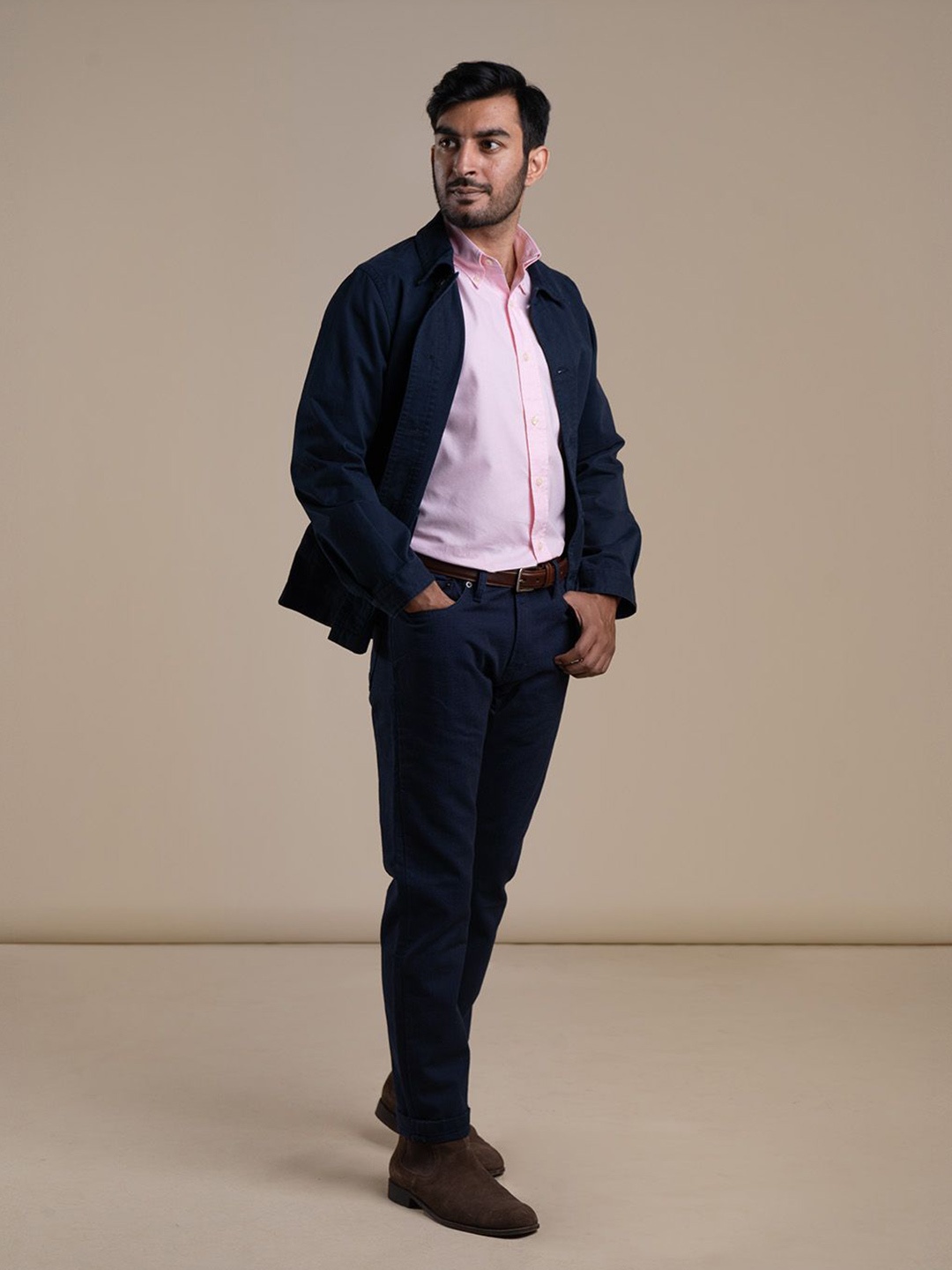 

Monks of Method Men Button-Down Collar Solid Cotton Relaxed Fit Formal Shirt, Pink