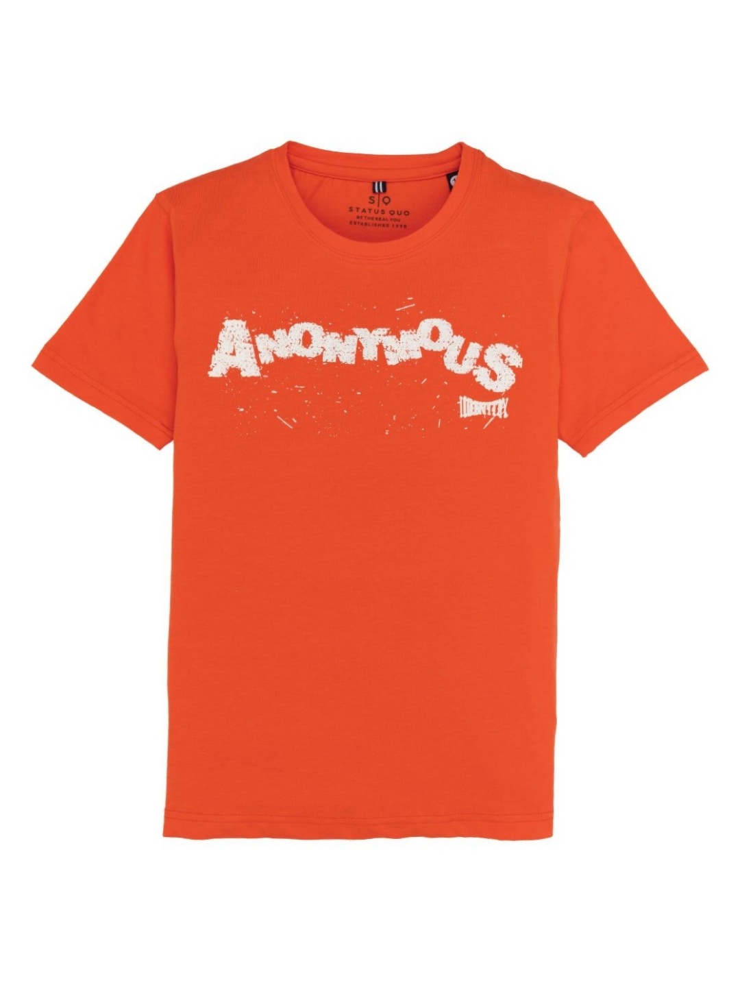 

Status Quo Boys Graphic Printed Round Neck Cotton T-shirt, Orange