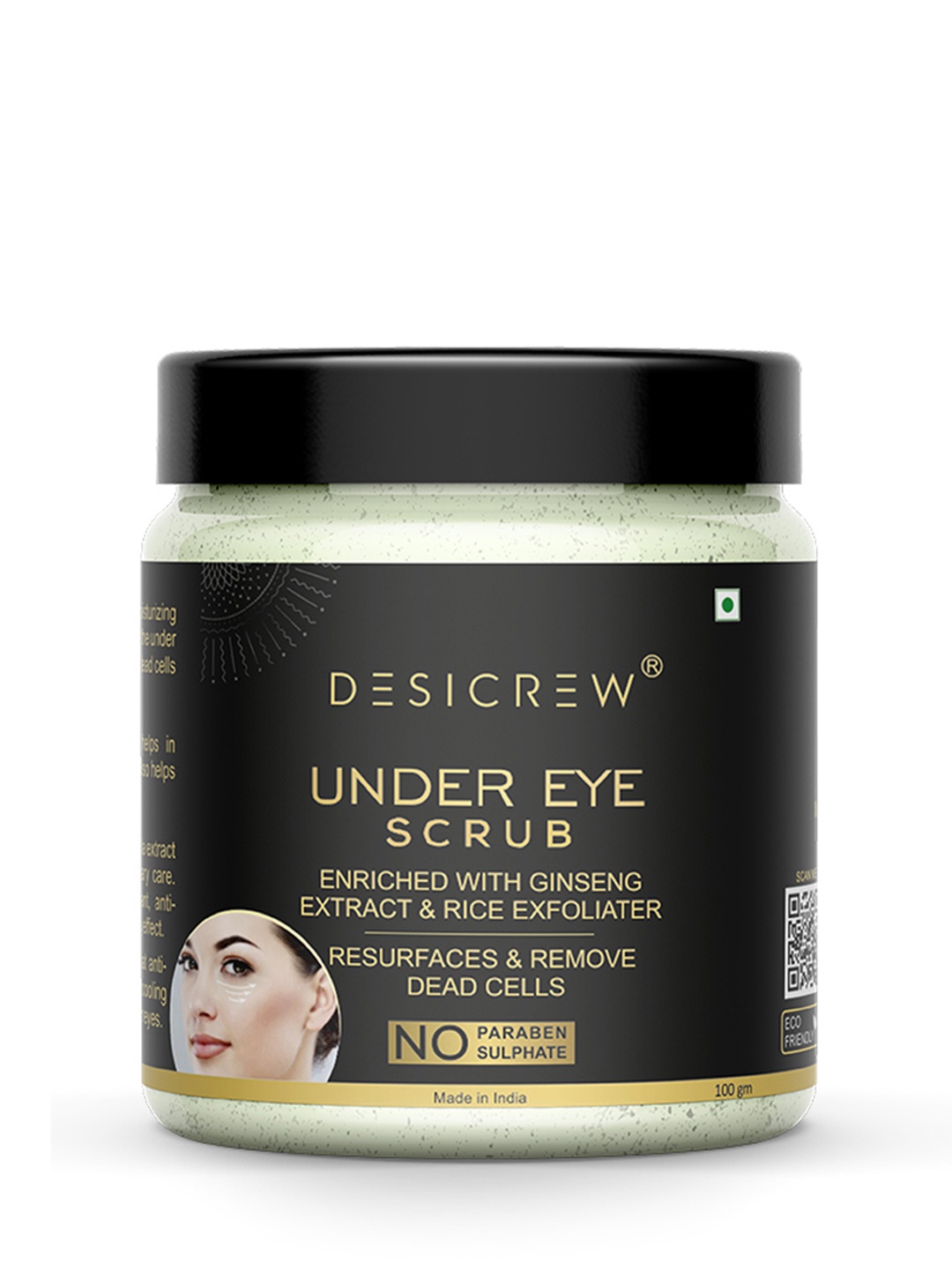 

Desi Crew Under Eye Scrub- 100g, Off white