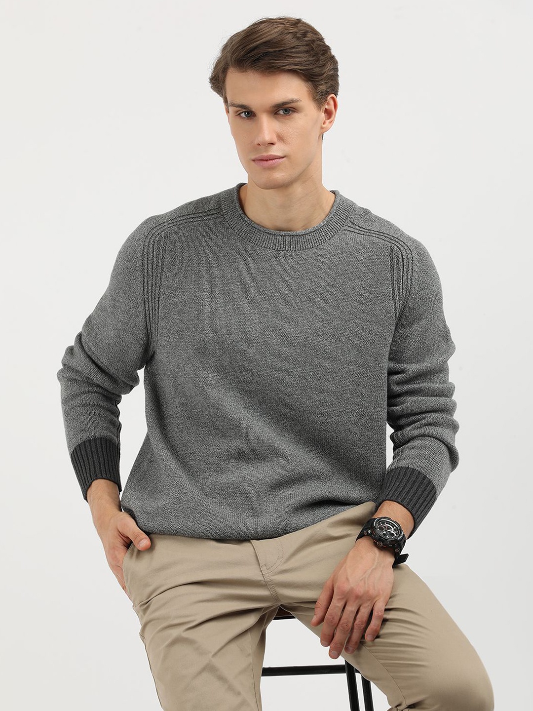 

Tommy Hilfiger Men Pullover Sweater, Grey