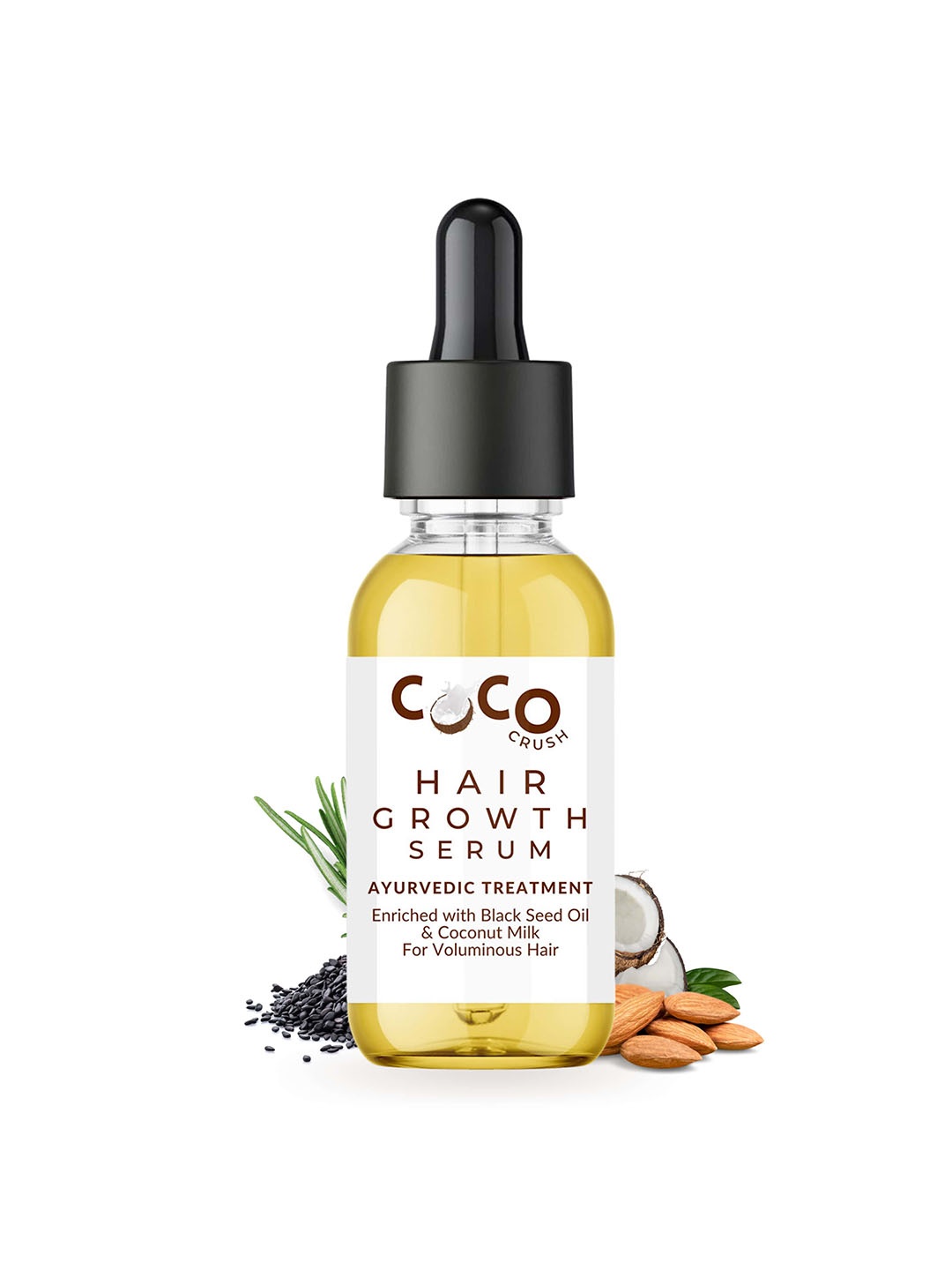 

Coco Crush Hair Growth Serum With Black Seed 15 ml, Transparent