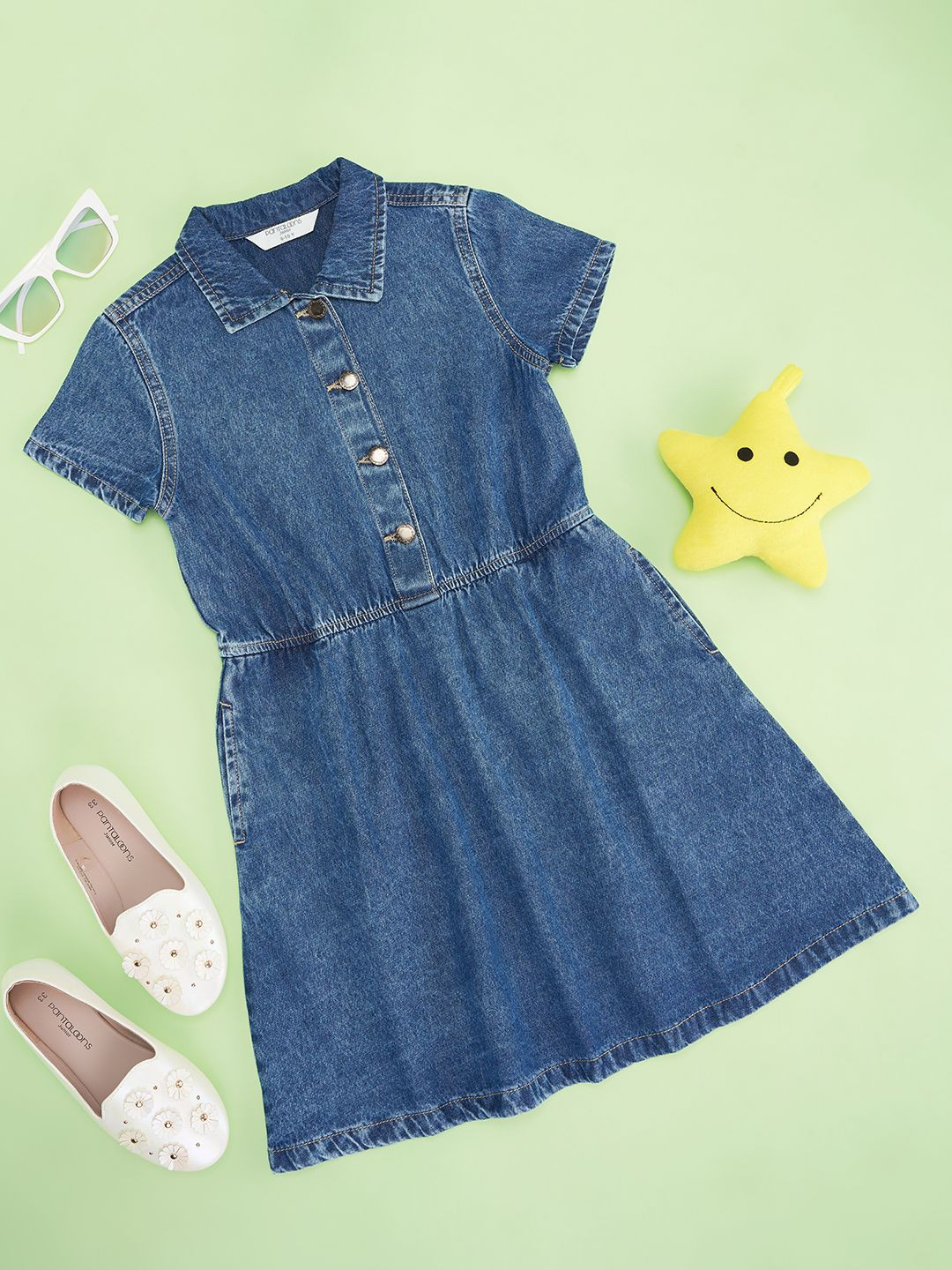 

Pantaloons Junior Girls A-Line Dress, Blue