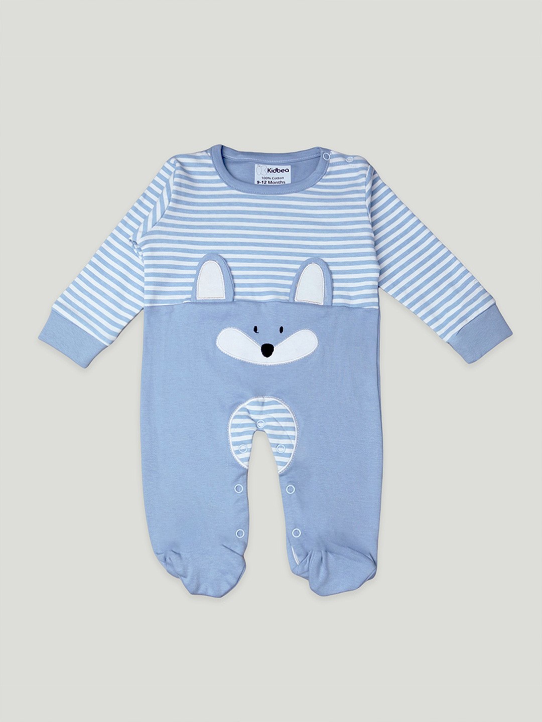 

Kidbea Infants Striped Organic Cotton Romper, Blue