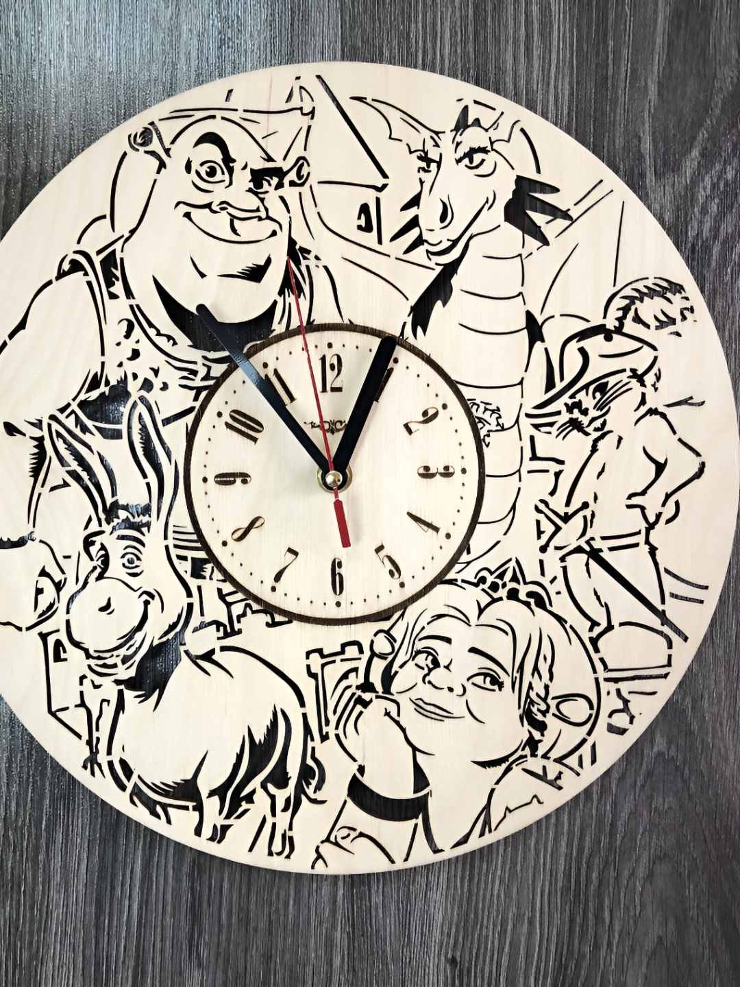 

QEZNEF Beige & Black Printed Analogue Wooden Contemporary Wall Clock