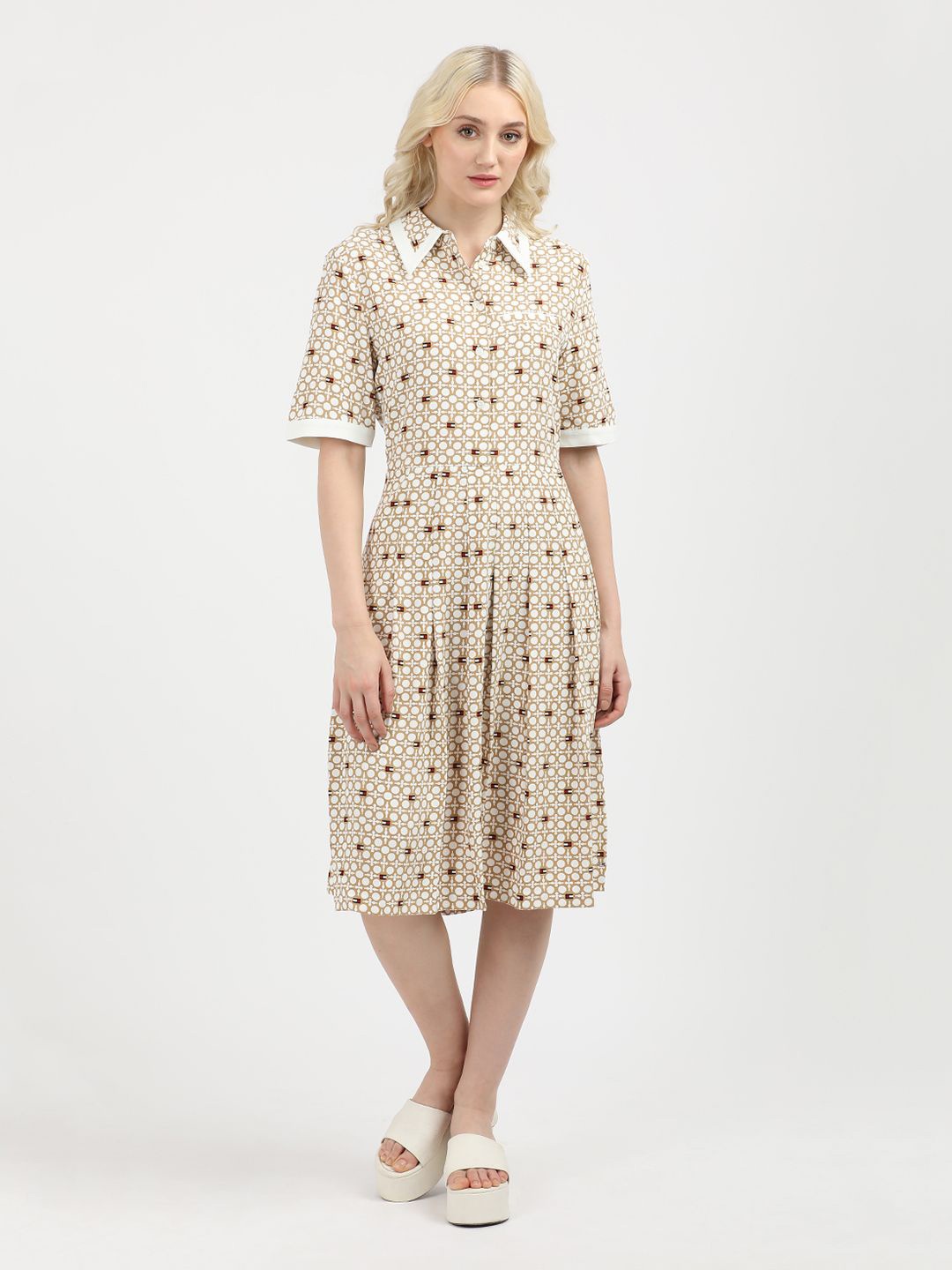 

Tommy Hilfiger Women Floral Fit & Flare Dress, Khaki