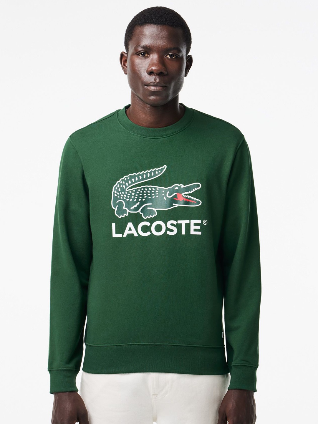 

Lacoste Men Printed Sweatshirt, Green