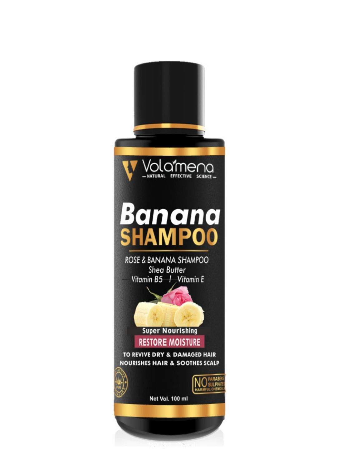 

Volamena Rose & Banana Shampoo- 100ml, Off white