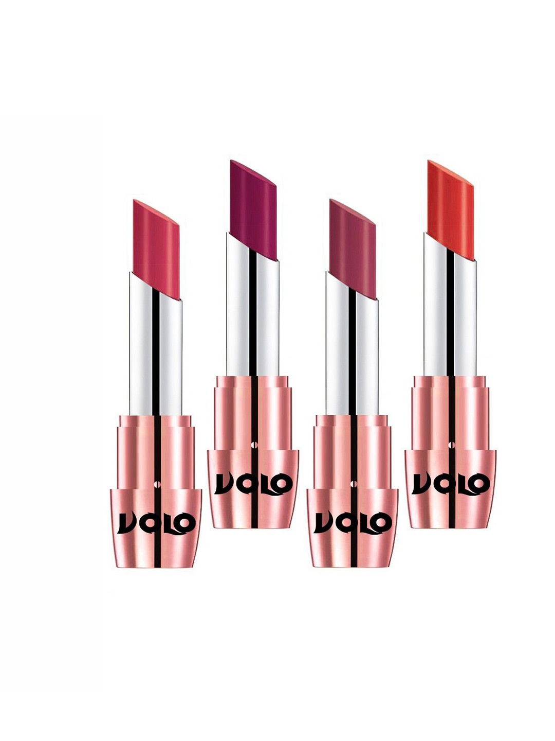 

VOLO Set Of 4 Creme Matte Lipsticks - 3.5 g Each - Magenta-Cherry-Pink-Orange