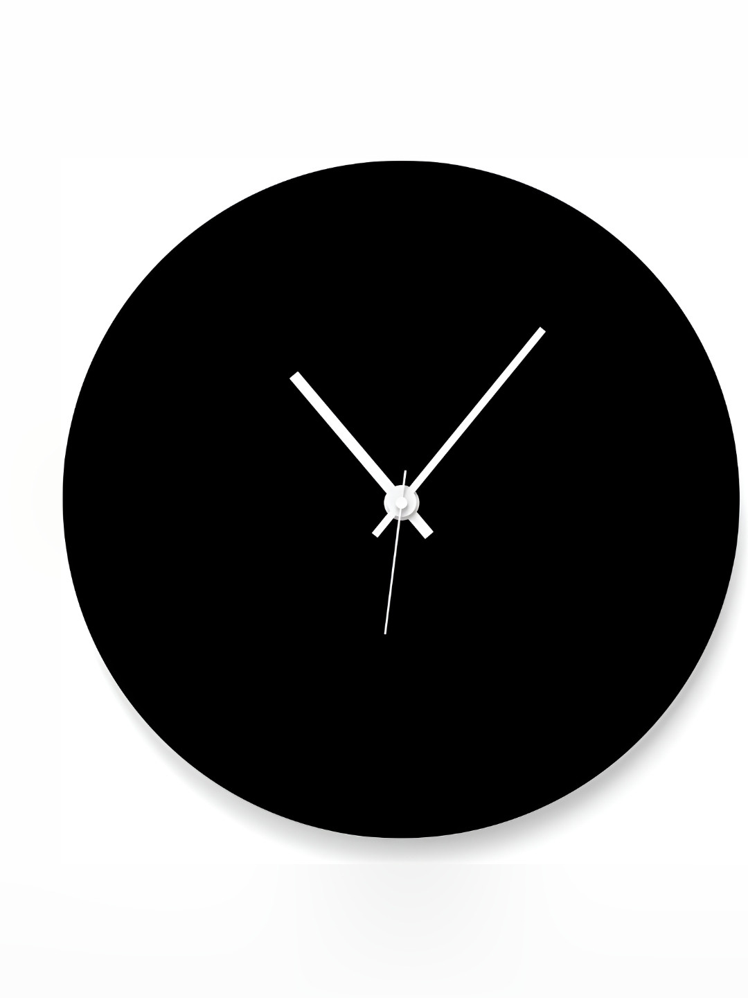 

QEZNEF Black & White \Contemporary Round Shaped Wooden Wall Clock