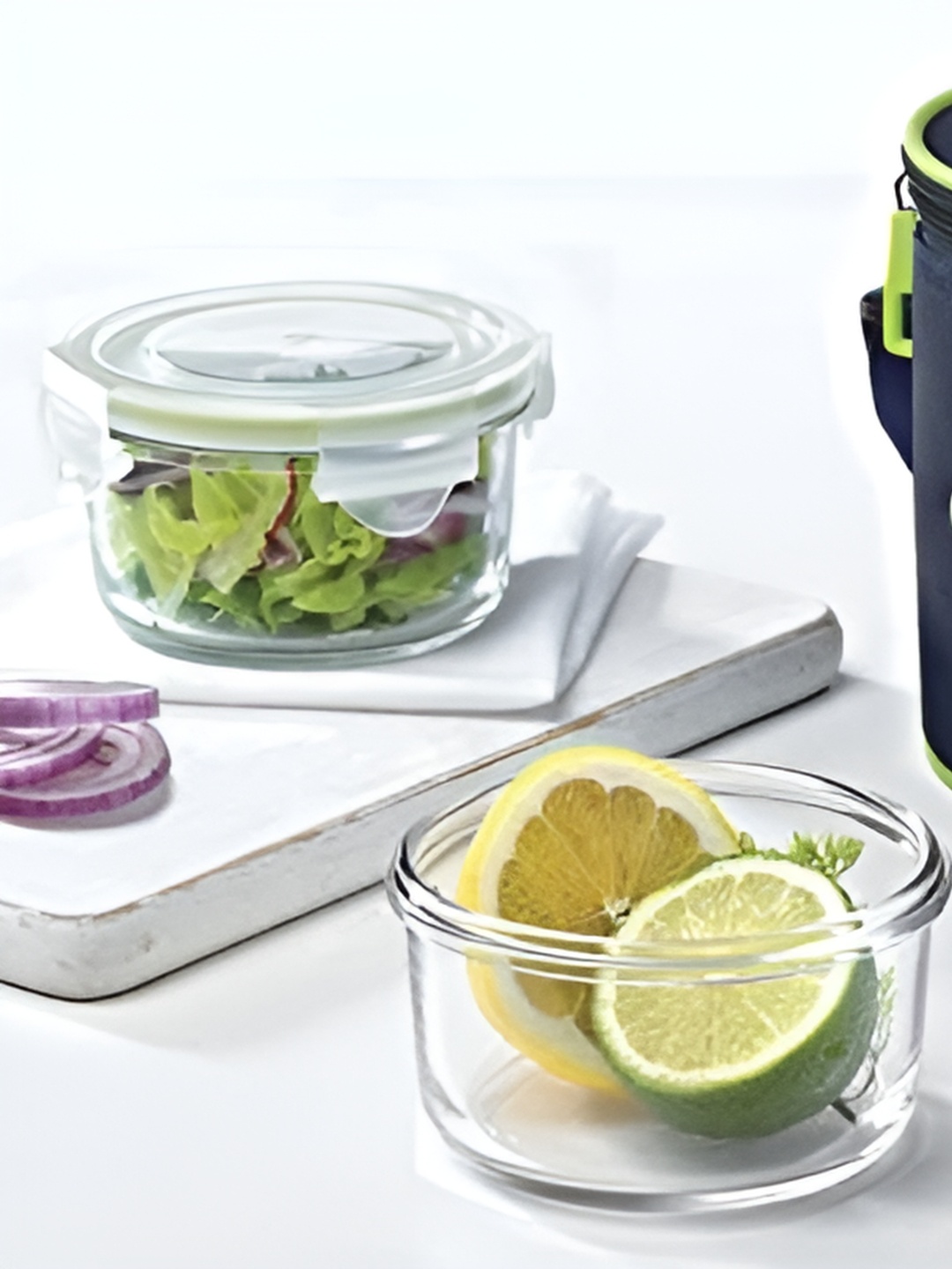 

Glasslock Transparent 2 Pieces Glass Microwave Safe Lunch Box 400ml