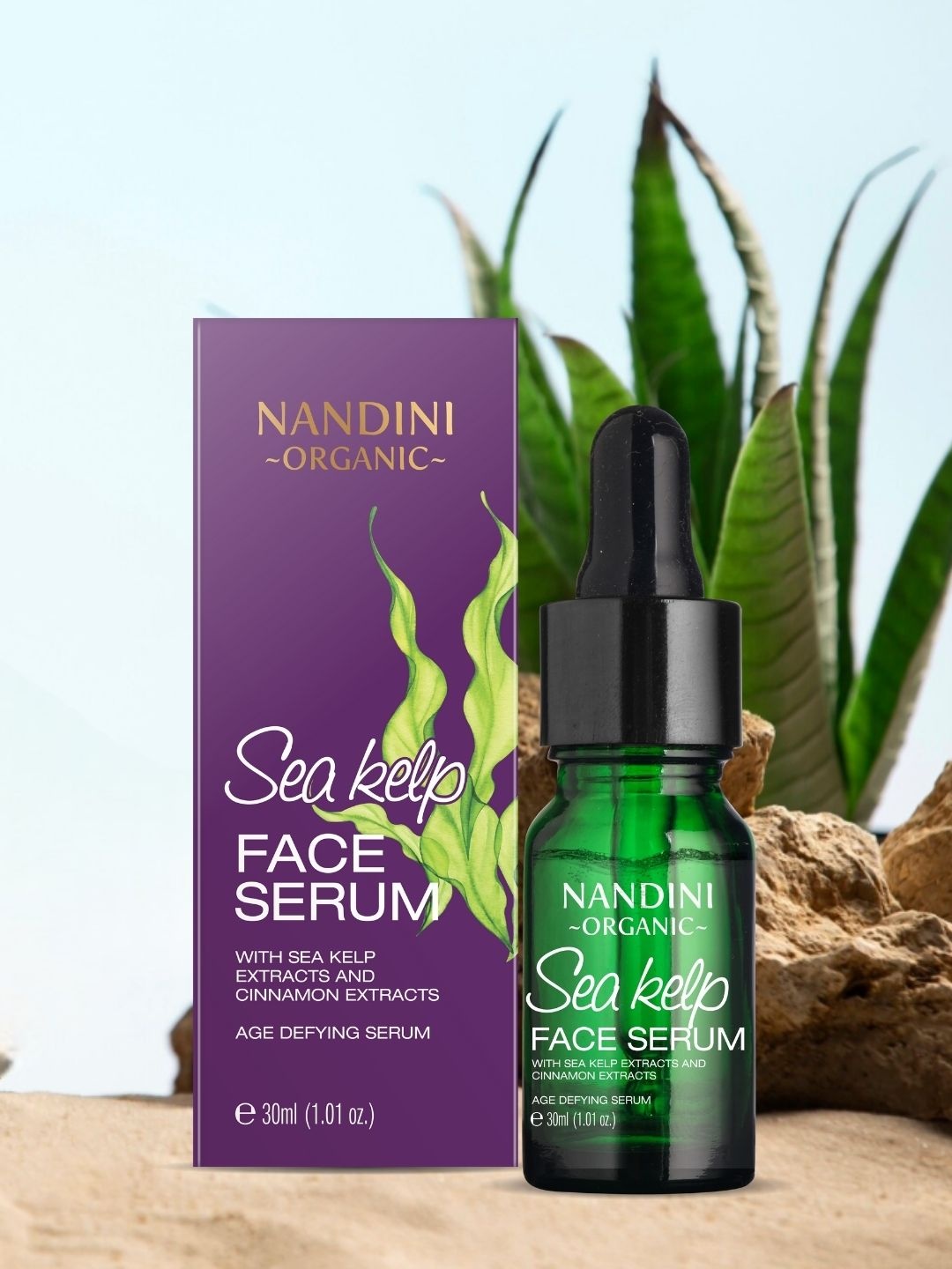

Nandini Organic Sea Kelp Face Serum Age Defying Serum-30ml, Purple