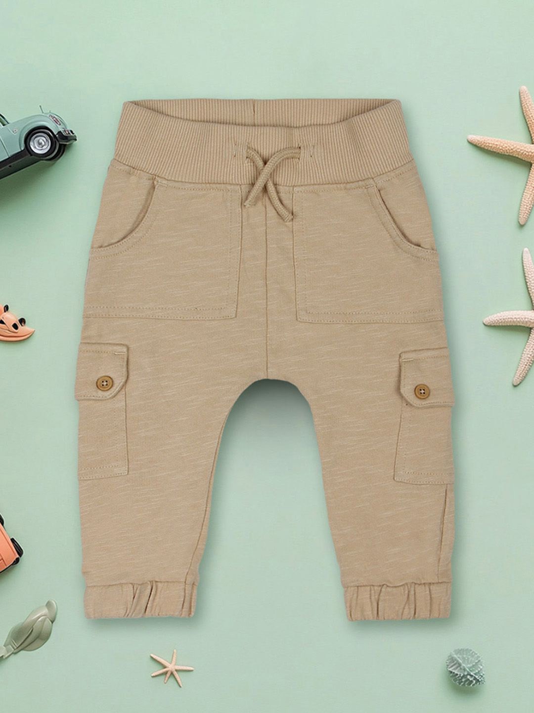 

INCLUD Infant Boys Waist Rib Cargo Joggers, Khaki