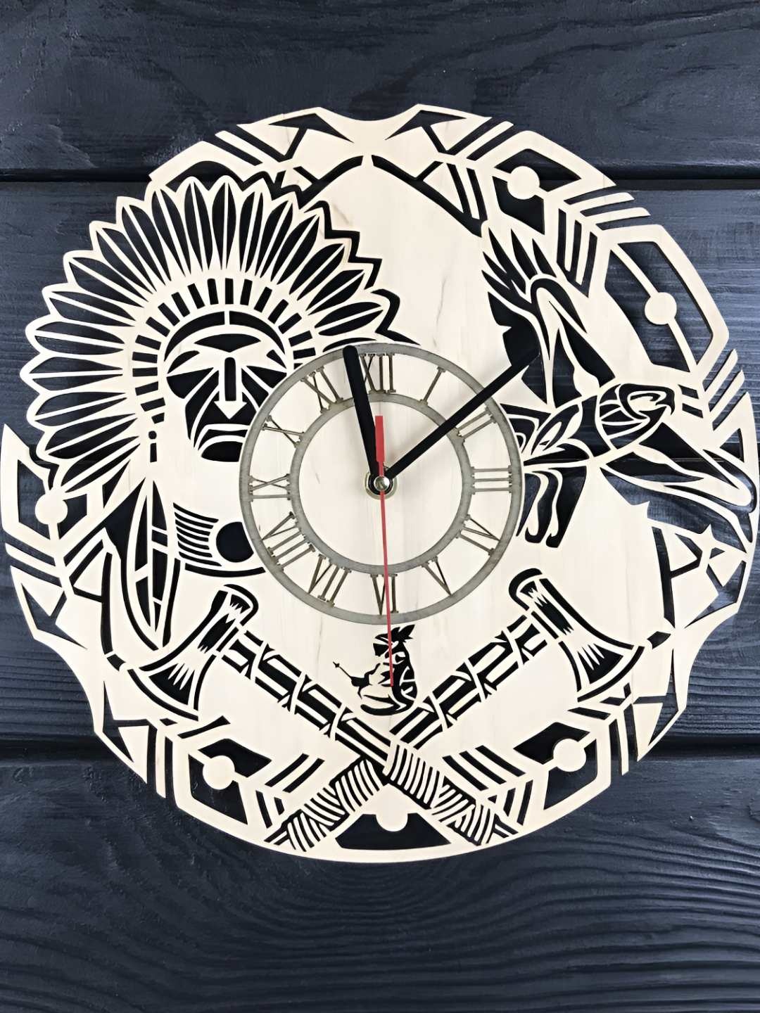 

QEZNEF Beige Analogue Traditional Wall Clock
