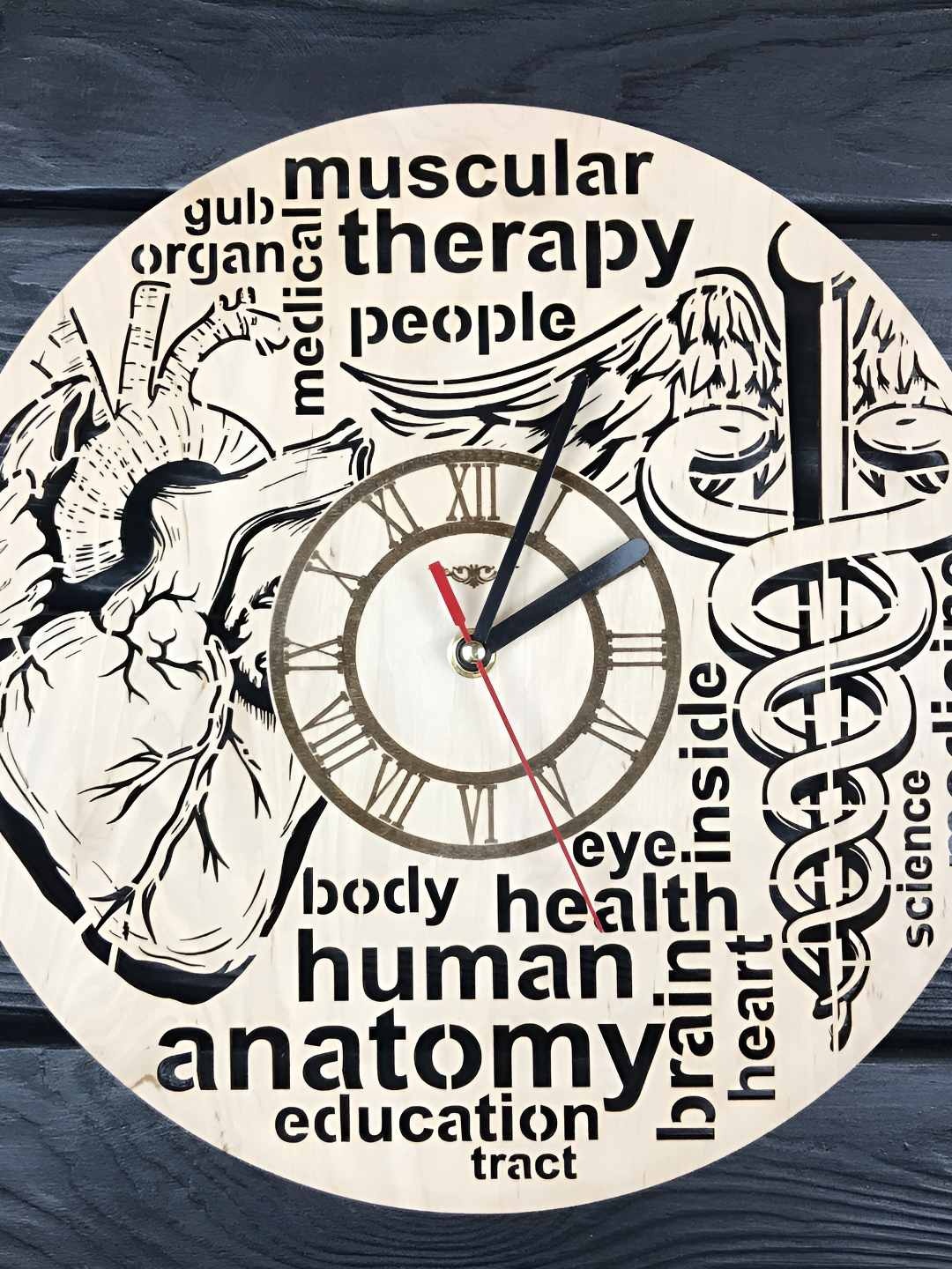 

QEZNEF Beige Analogue Traditional Wall Clock