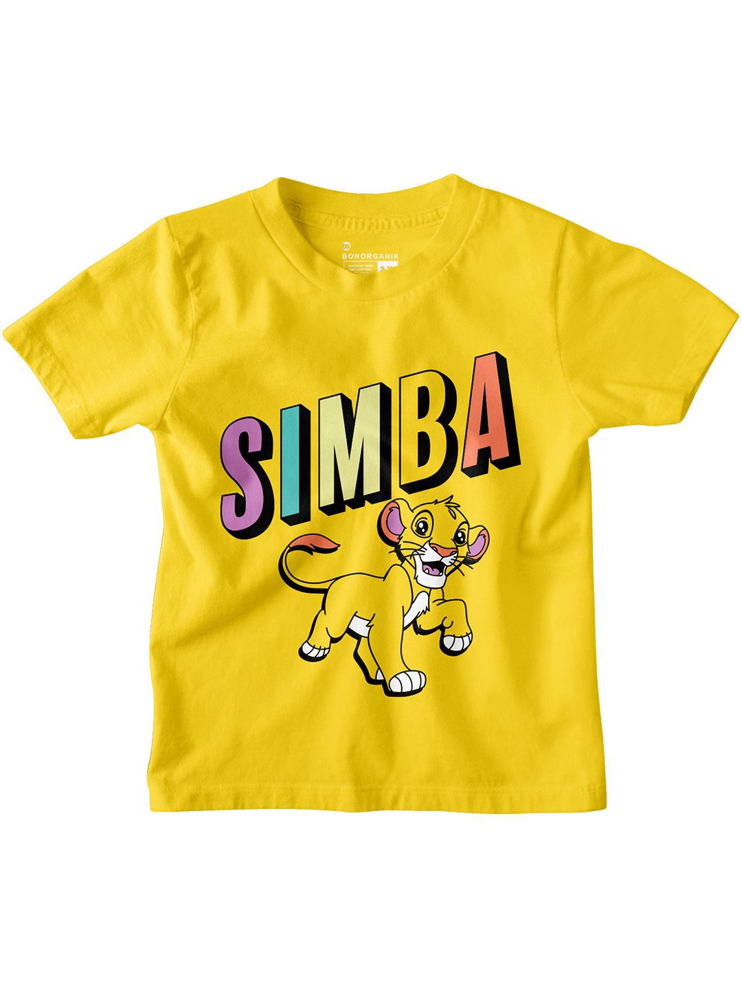 

BonOrganik Boys Graphic Printed Round Neck Cotton T-shirt, Yellow