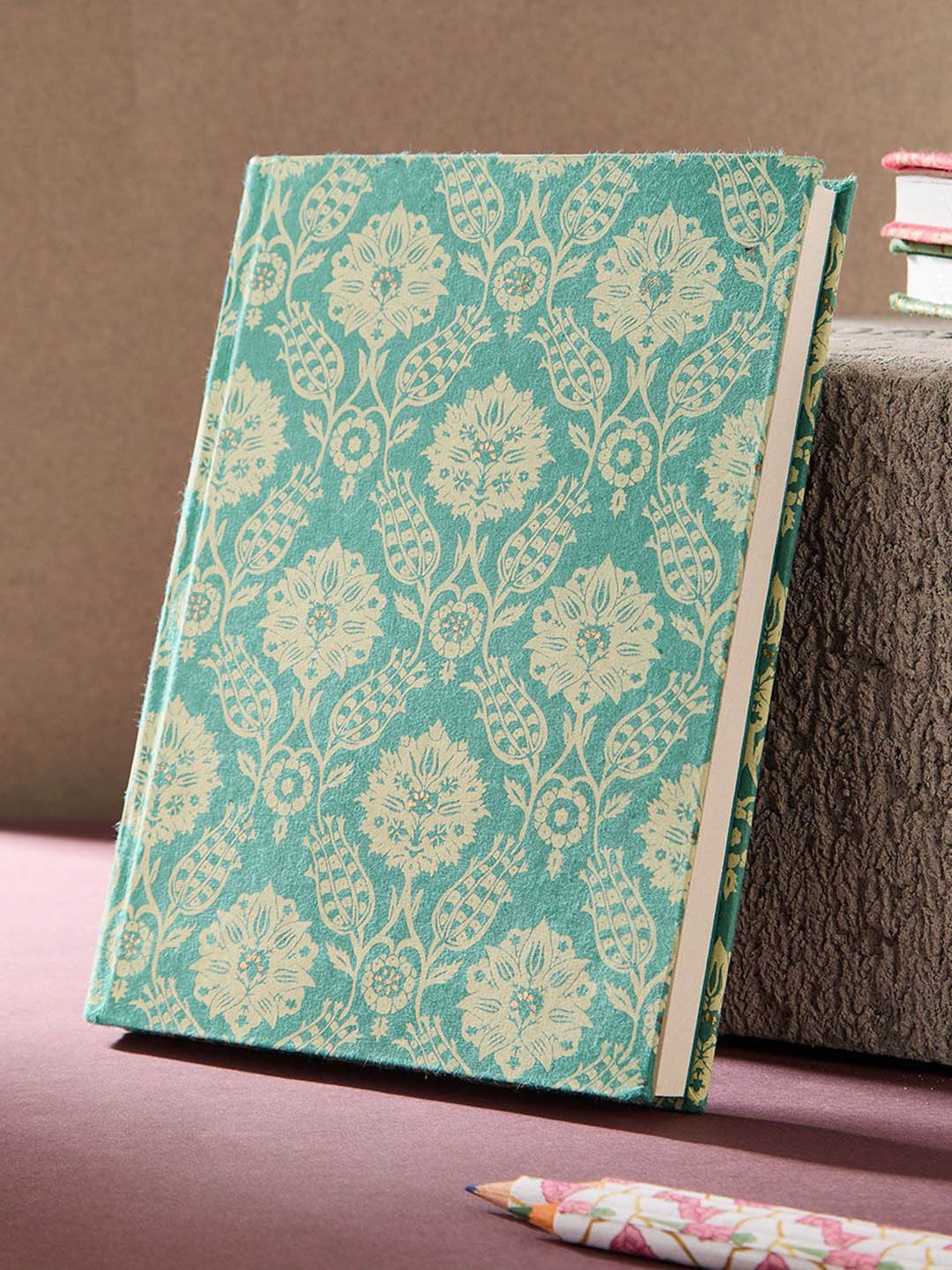 

Fabindia Self Design Sarkhaab Notebook, Teal