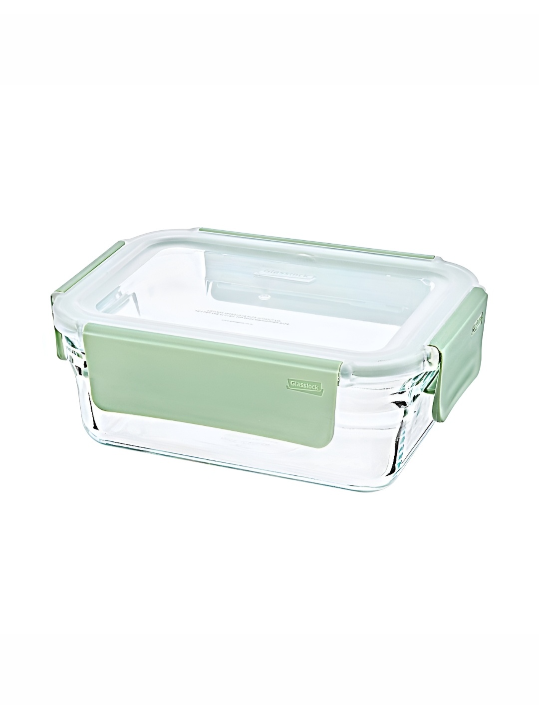 

Glasslock Transparent & Green Glass Microwave Safe Rectangle Fridge Container