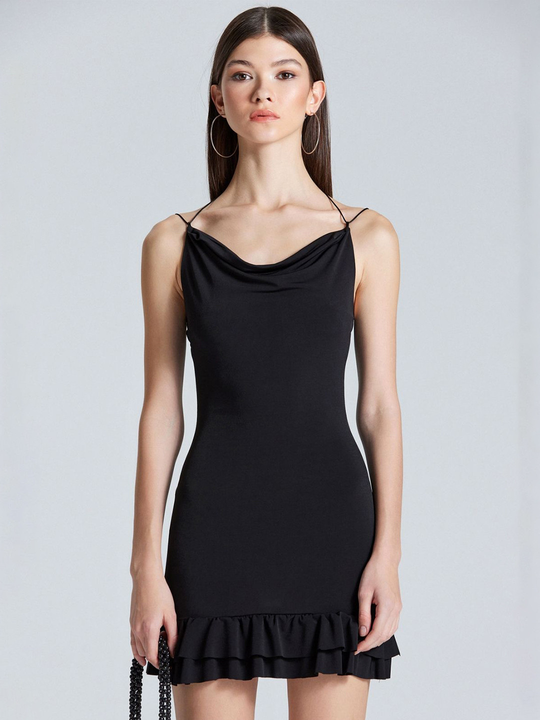 

ZOMODA Women Bodycon Mini Dress, Black