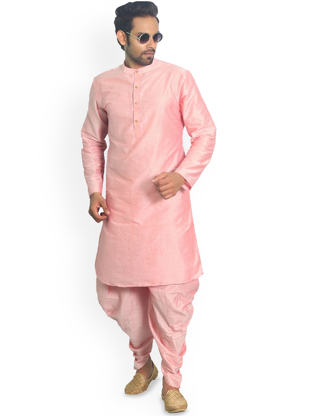 

House of Aqss Men Kurta, Pink
