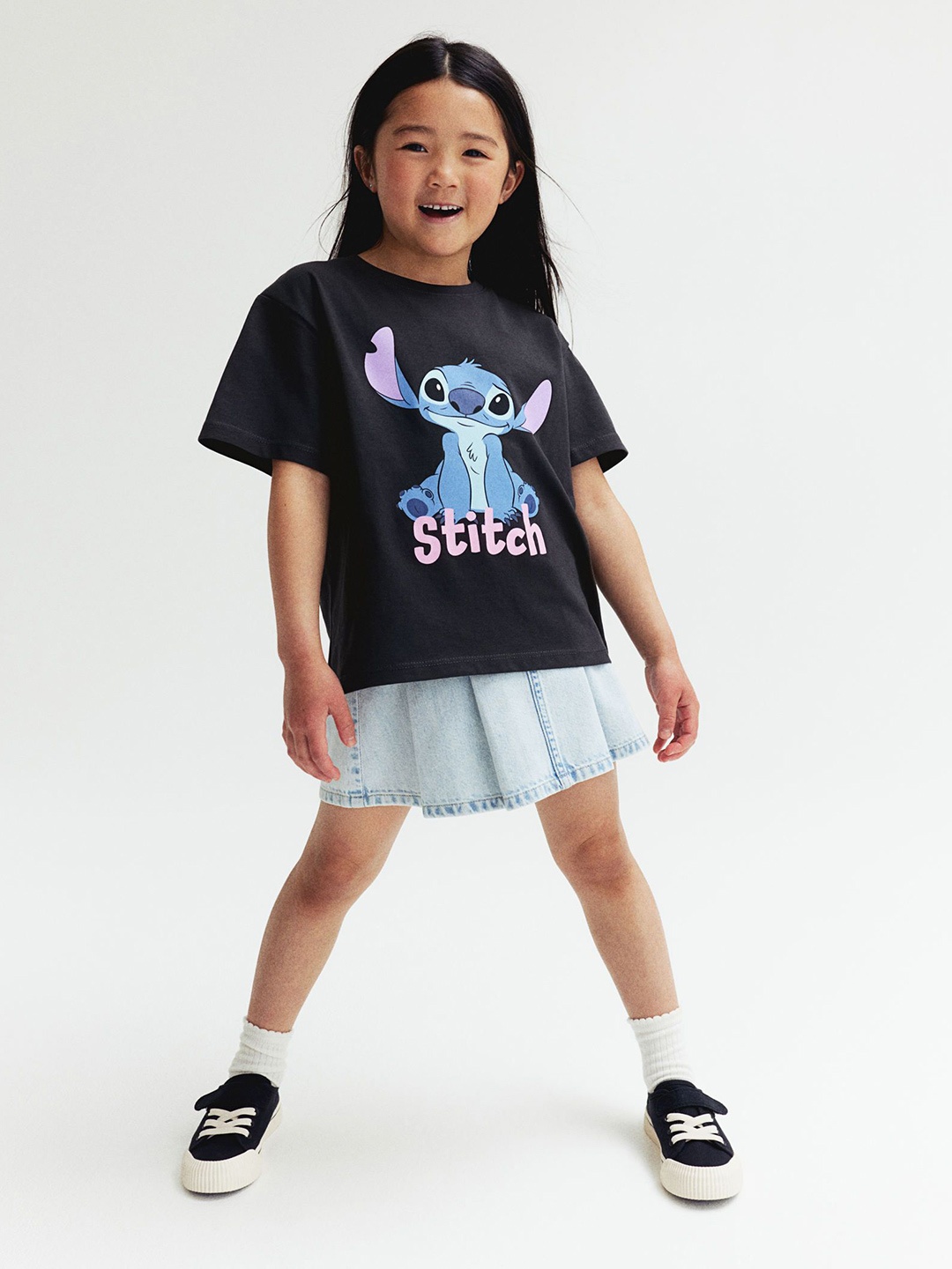 

H&M Girls Print Motif T-Shirts, Grey