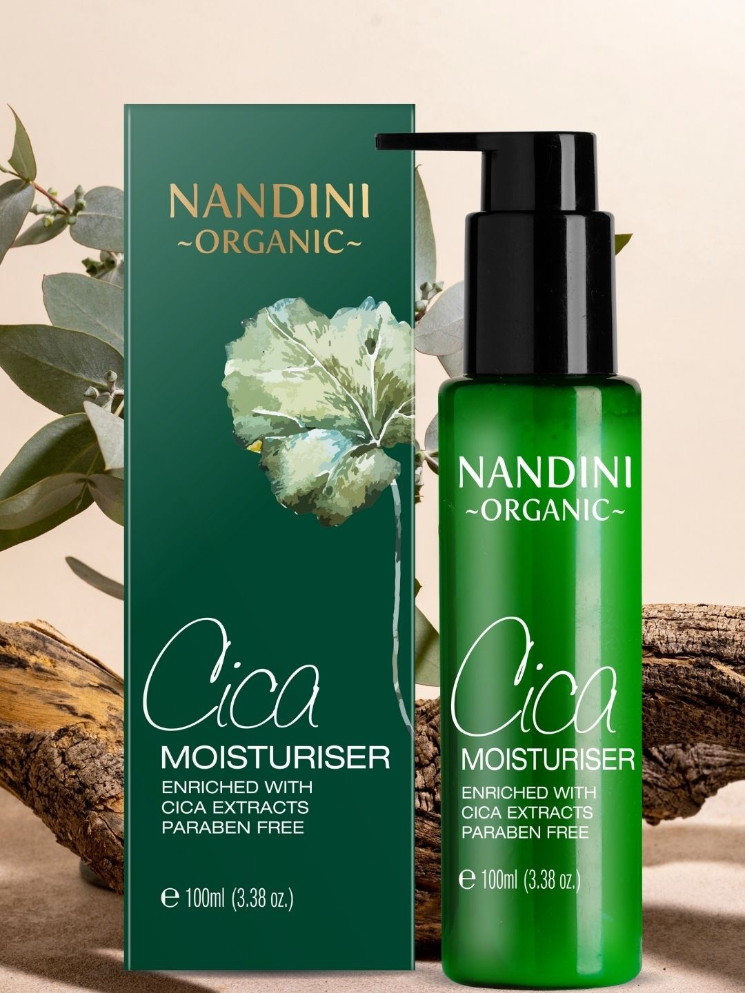 

Nandini Organic Cica Moisturizer With Cica Extracts 100 ml, Green