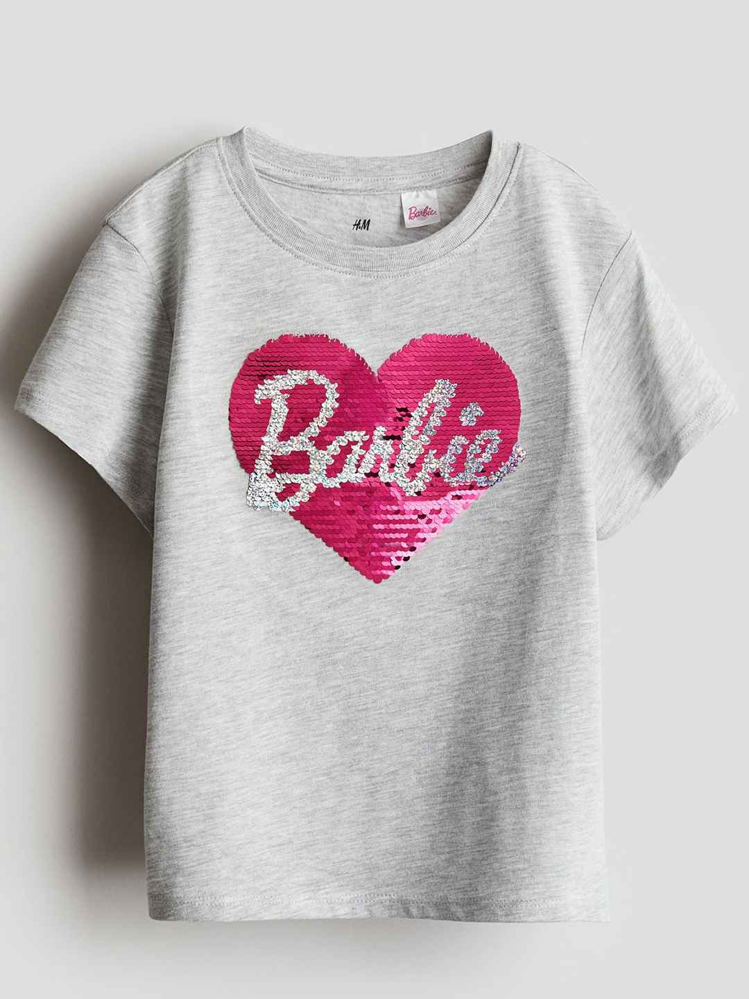 

H&M Girls Reversible Sequin T-Shirts, Grey