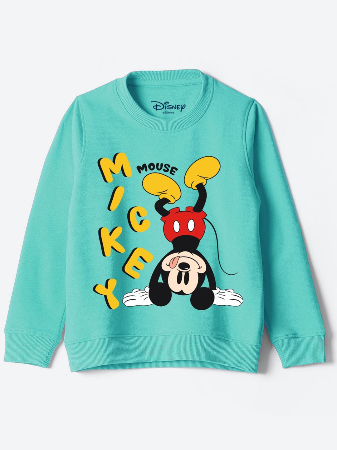 

YK Disney Boys Graphic Printed Round Neck Cotton Pullover Sweatshirt, Turquoise blue
