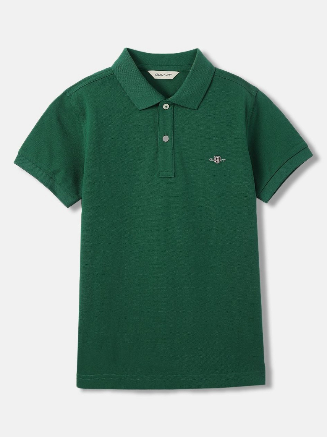 

GANT Boys Solid Polo Collar Cotton T-shirt, Green
