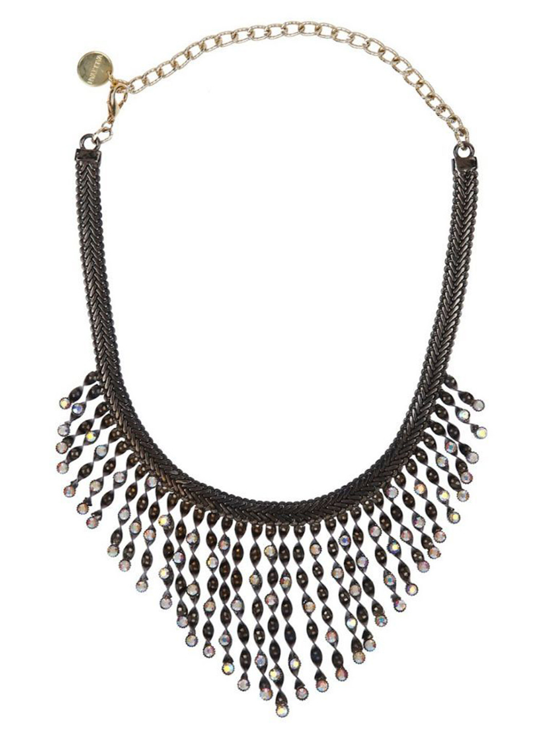 

VALLIYAN BY NITYA Twisted Brass Necklace, Black