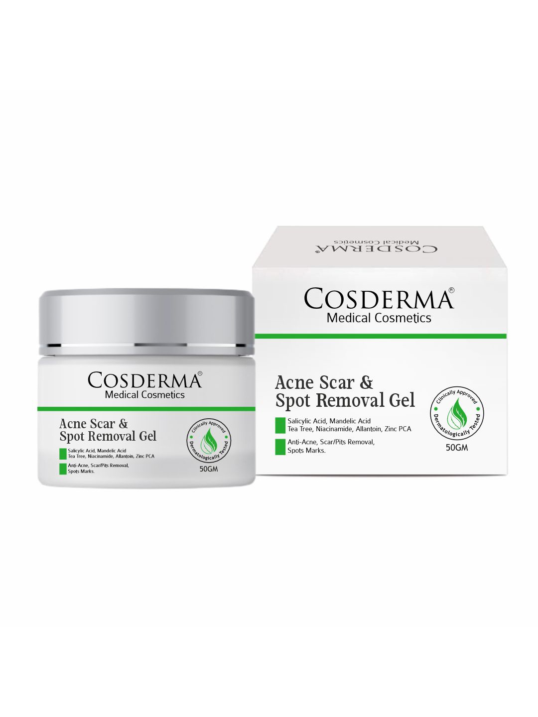 

COSDERMA Acne Scar & Spot Removal Gel- 50g, White