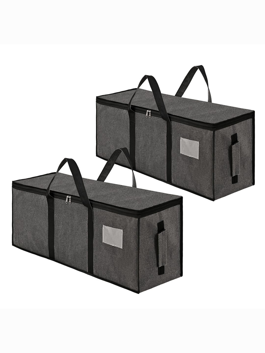 

Kuber Industries Grey & Black 2 Pieces Handbag Organiser
