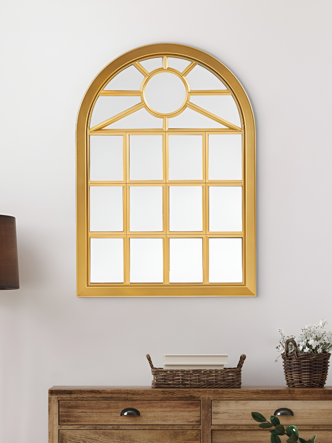 

Home Centre Reflection Ferndale Decorative Wall Mirror, Gold