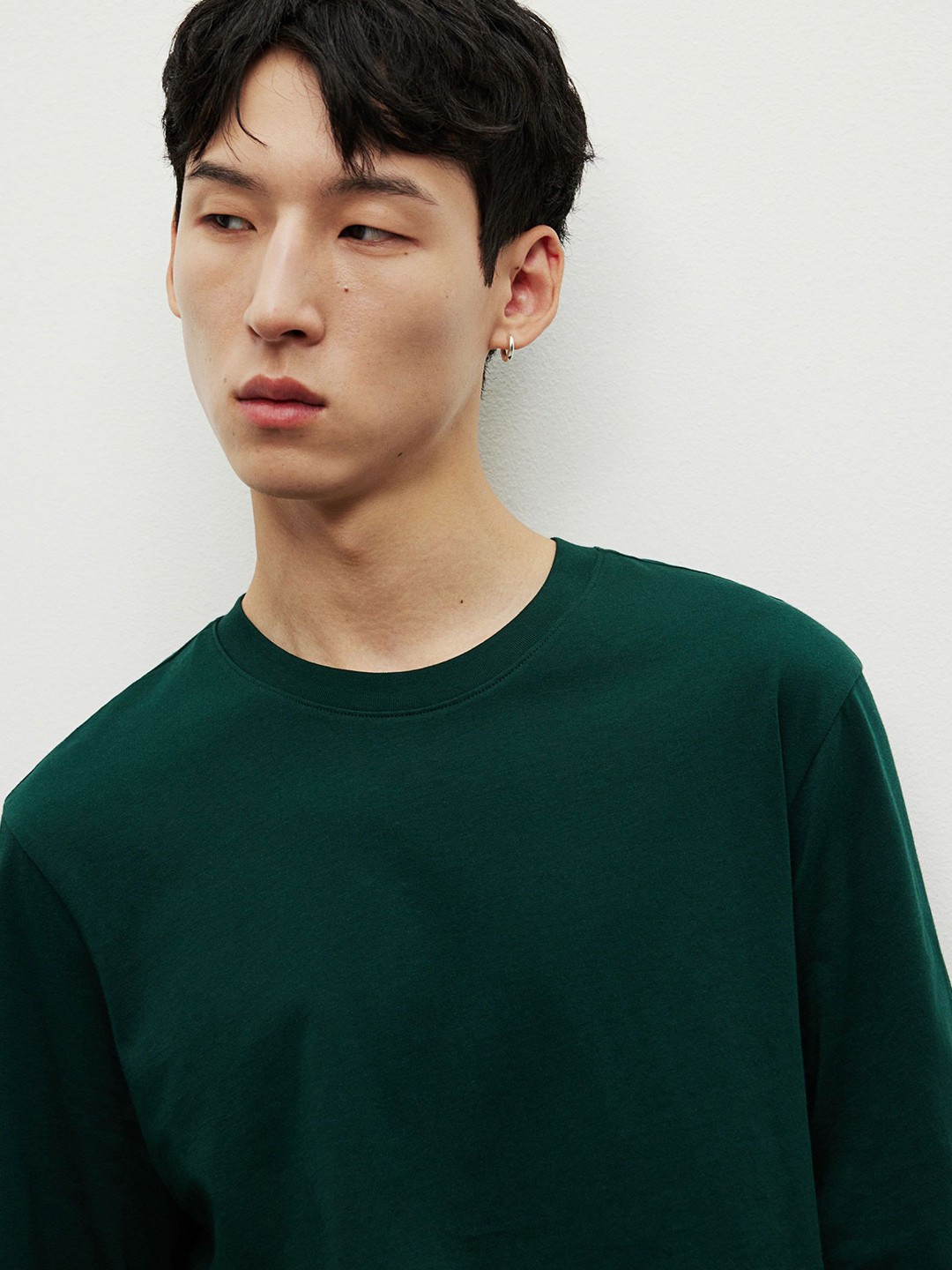 

H&M Long Sleeve T-Shirts, Green