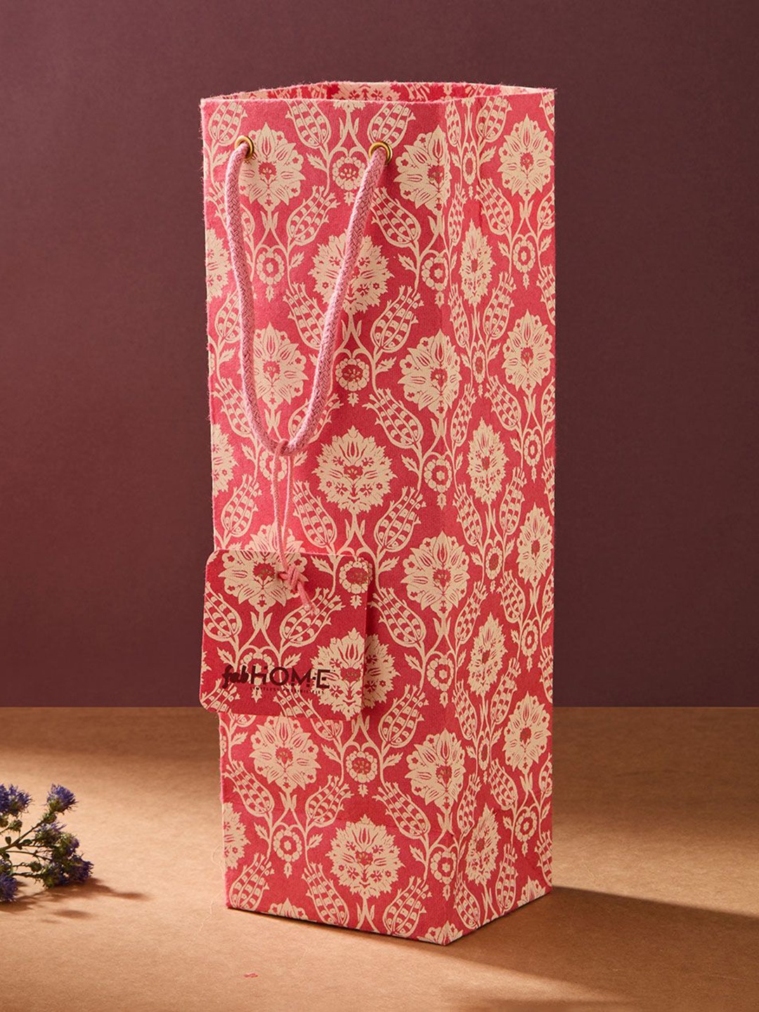 

Fabindia Floral Printed Handheld Bag, Red
