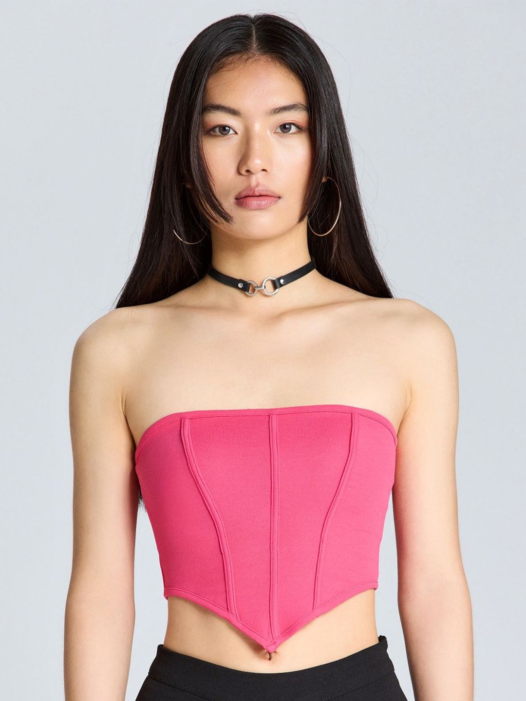 

ZOMODA Women Solid Off-Shoulder Top, Pink