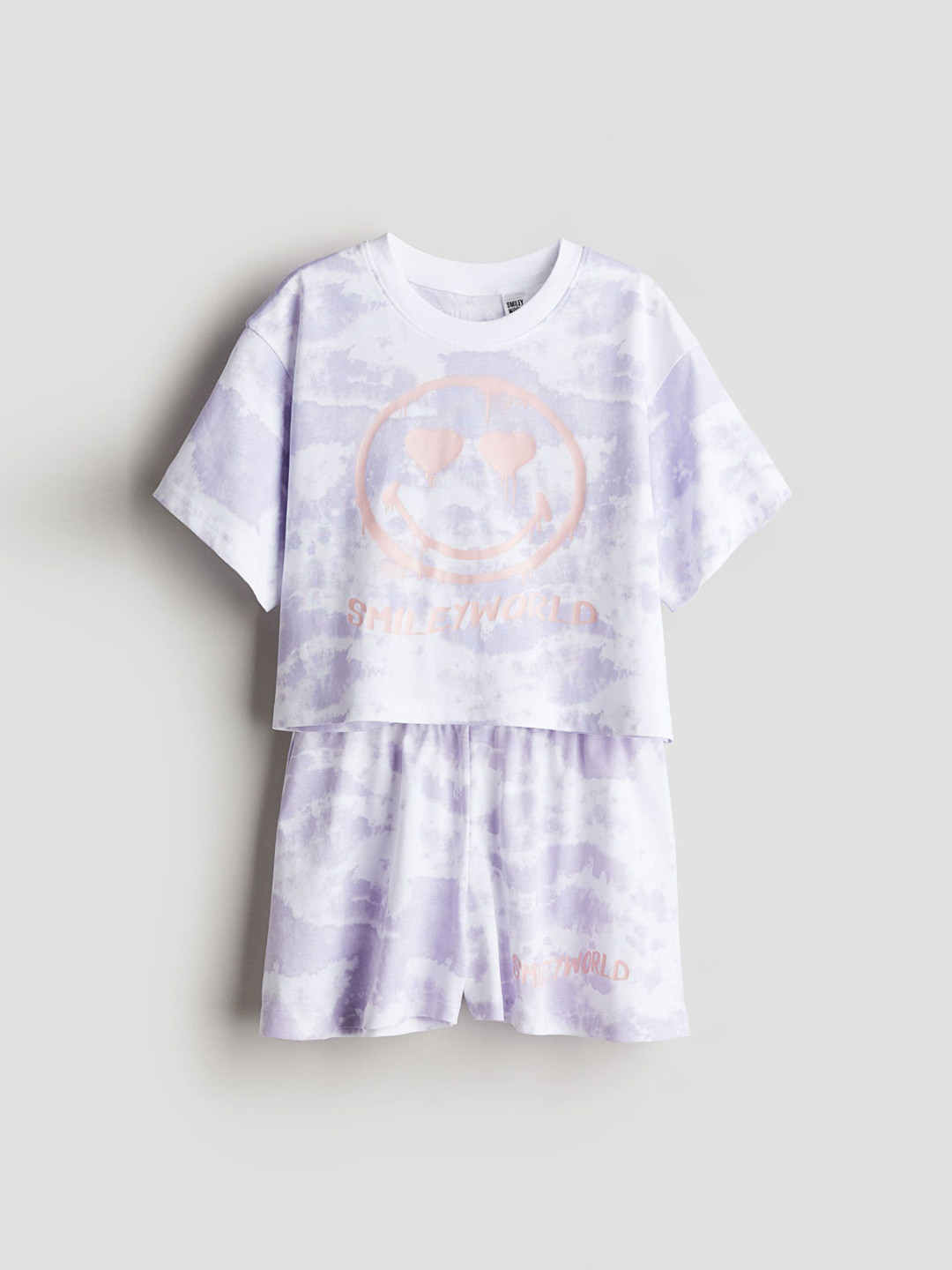 

H&M Girls Printed Pure Cotton Night Suits, Purple