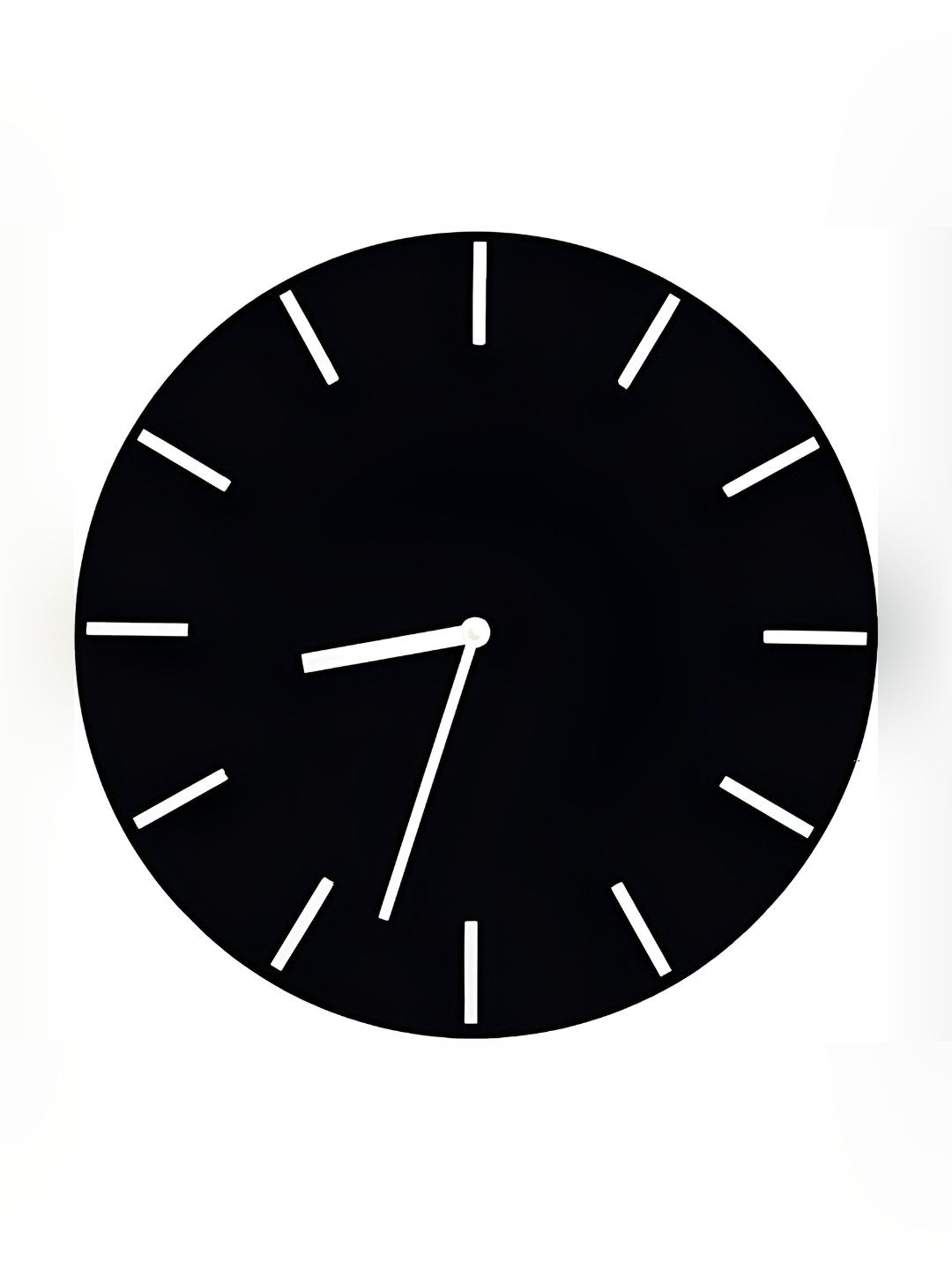 

QEZNEF Black and White Wooden Printed Analogue Contemporary Wall Clock